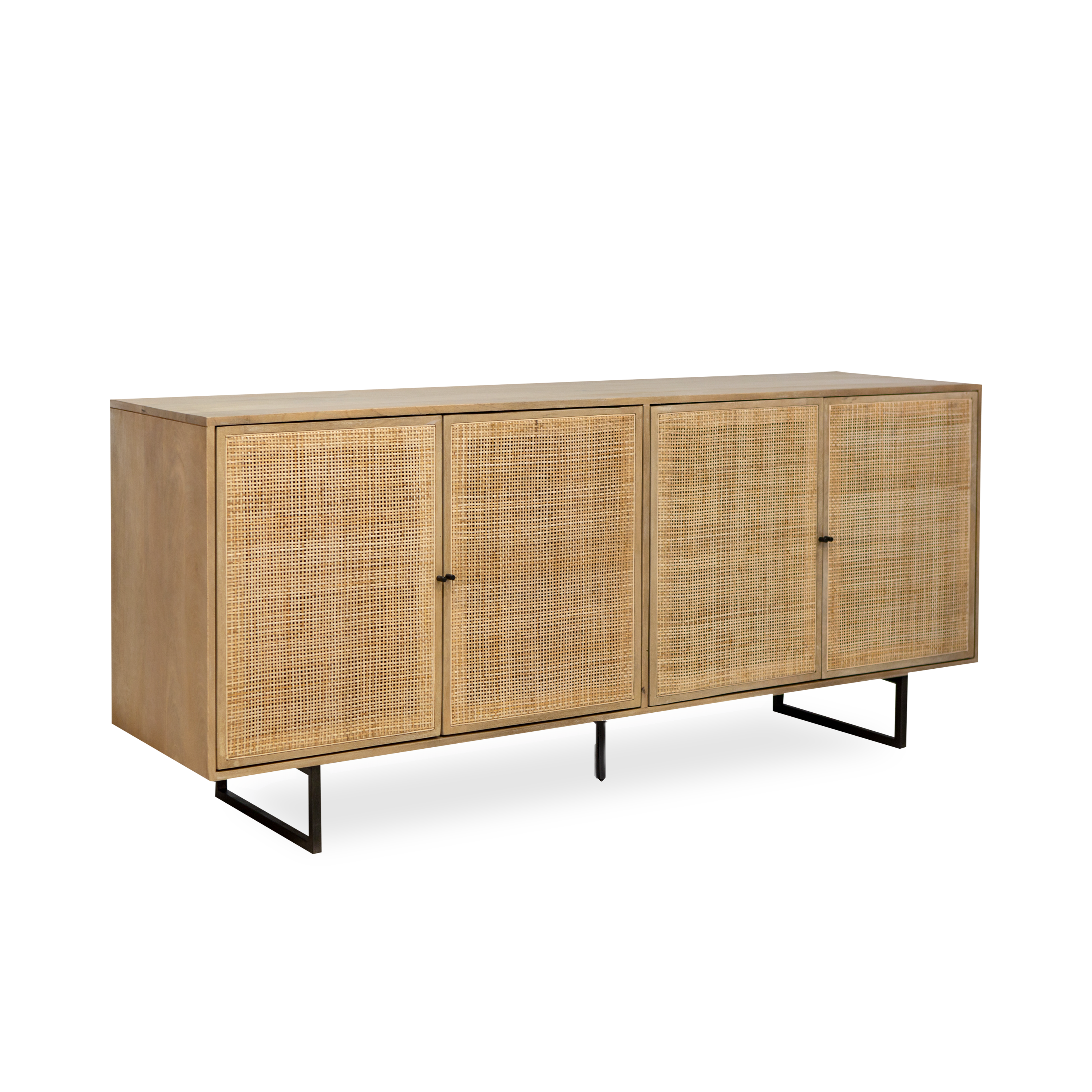 The Accord Sideboard has a Mid-century-inspired style with an organic twist.