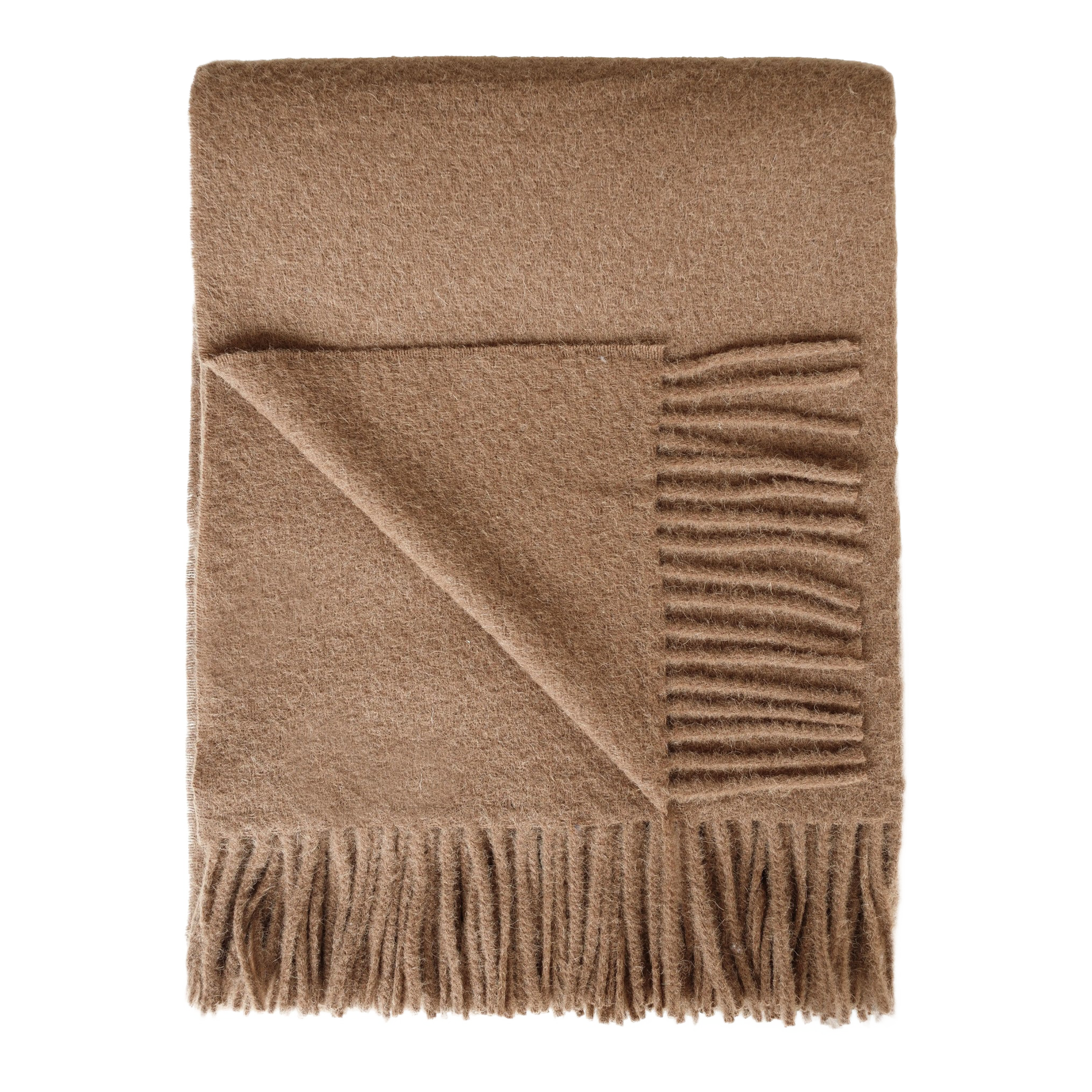 Solid Alpaca/Lambswool Throw