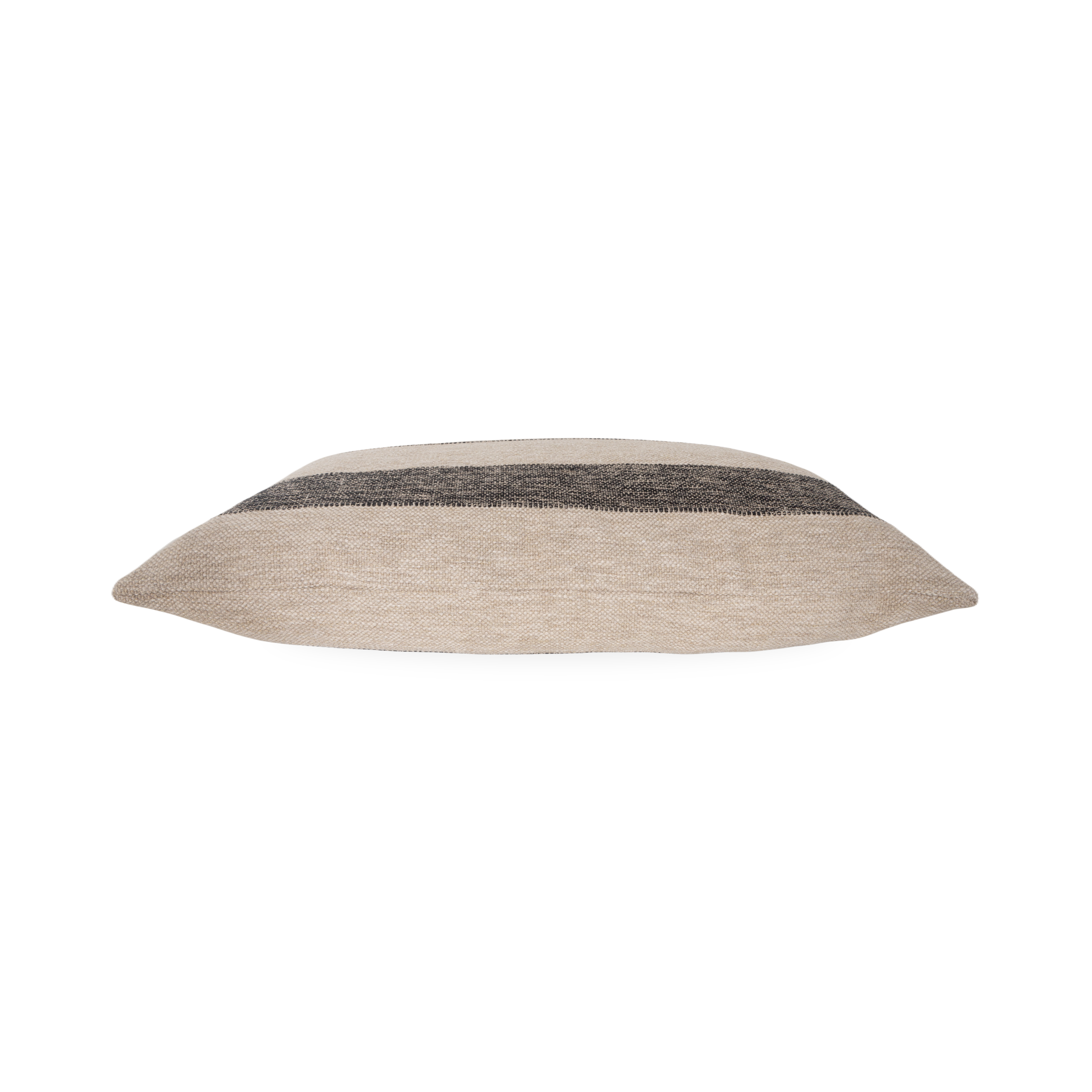 With a timeless natural look, the Border Linen Pillow elevates casual lounging.
