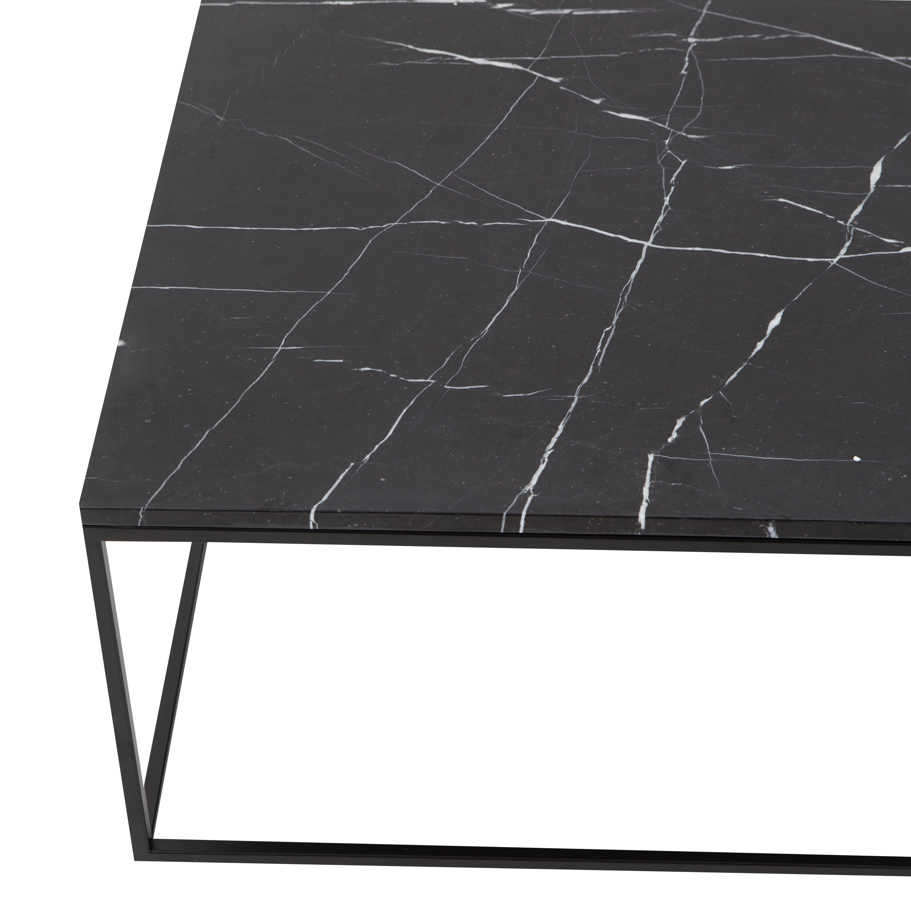 The timeless elegance of black marble makes this coffee table a stylish addition to your living space.