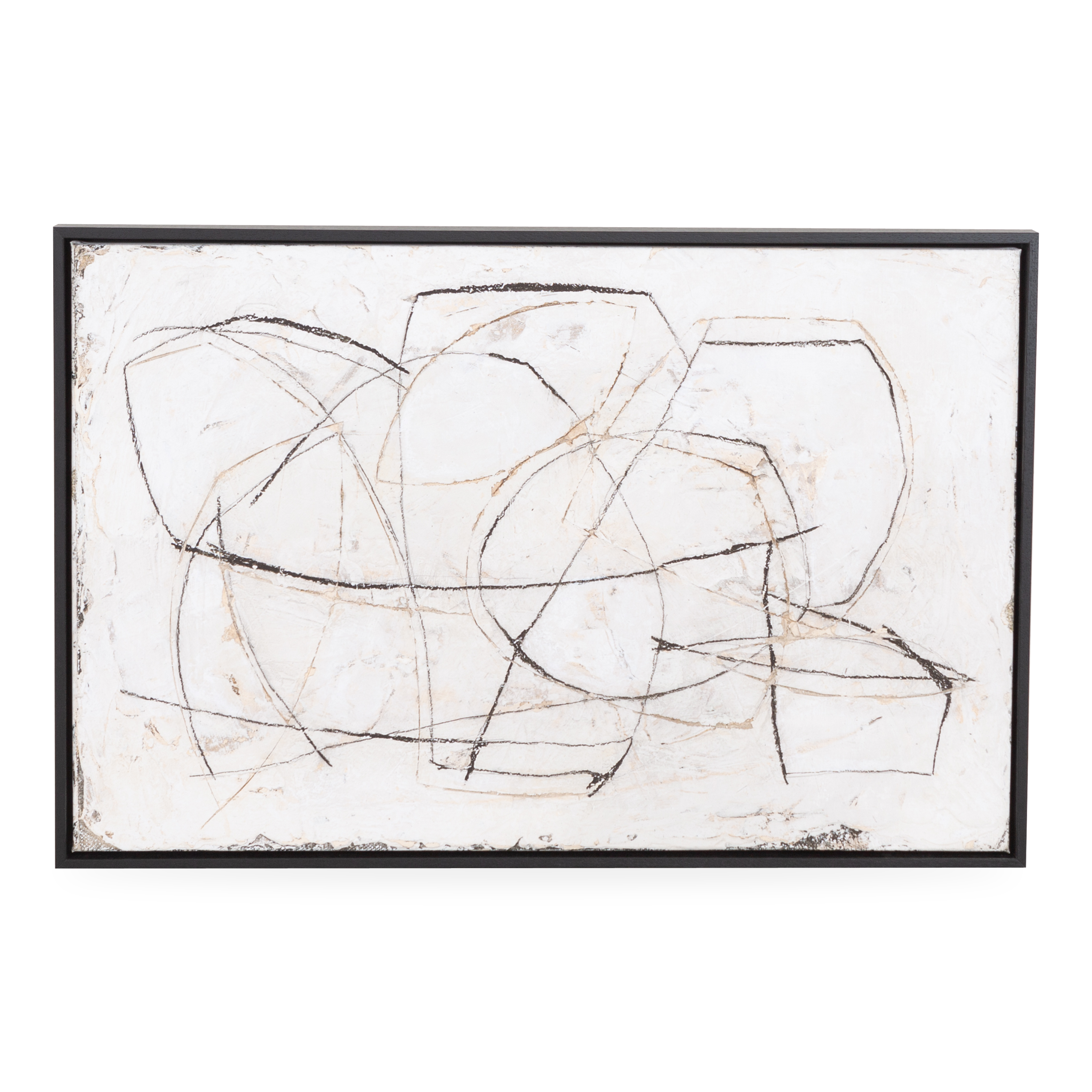 Characterized as a collection of highly textural abstracts in neutral, this giclee print was inspired by the work of Franz Kline and the Abstract Impressionist movement of the 1940