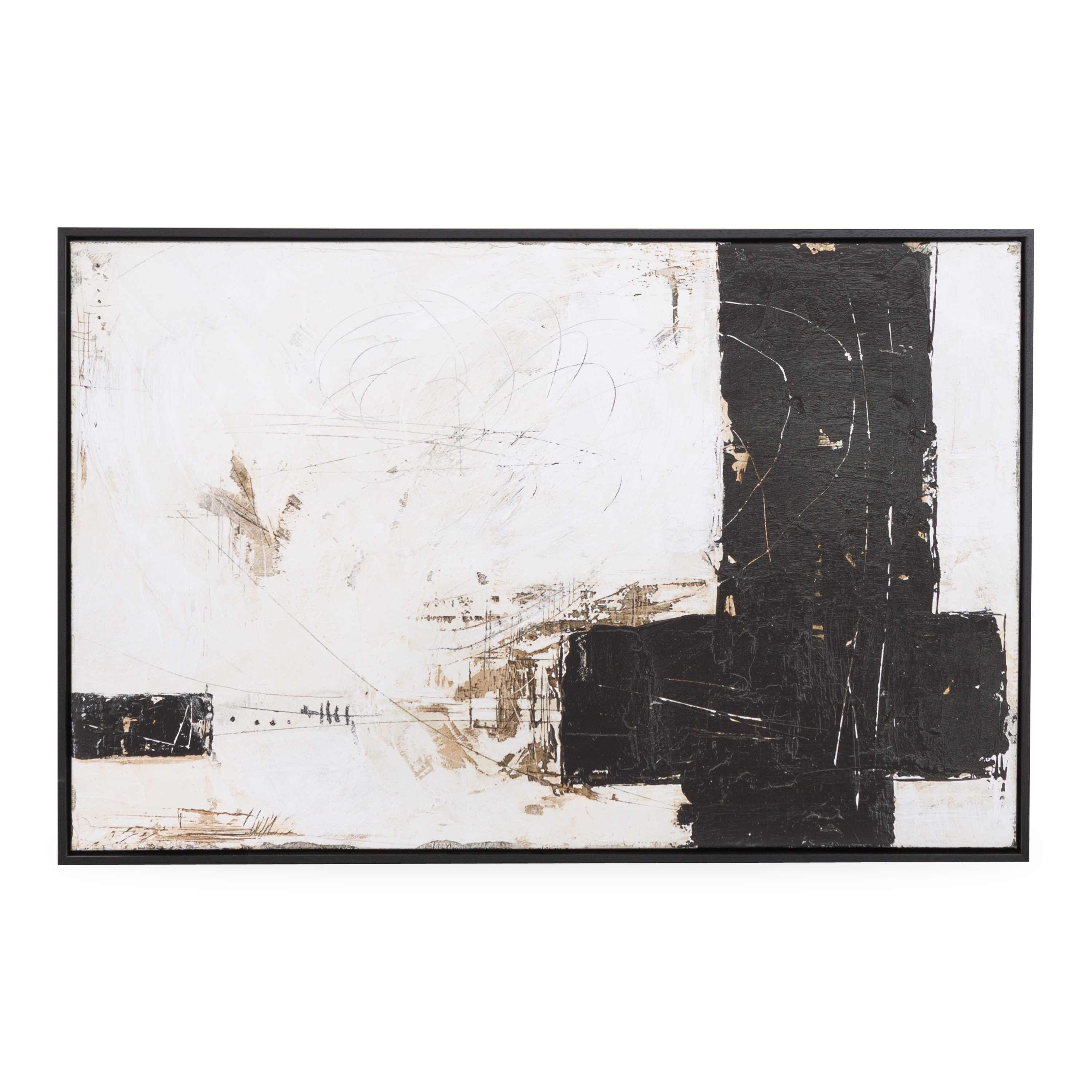 Characterized as a collection of highly textural abstracts in neutral, this giclee print was inspired by the work of Franz Kline and the Abstract Impressionist movement of the 1940