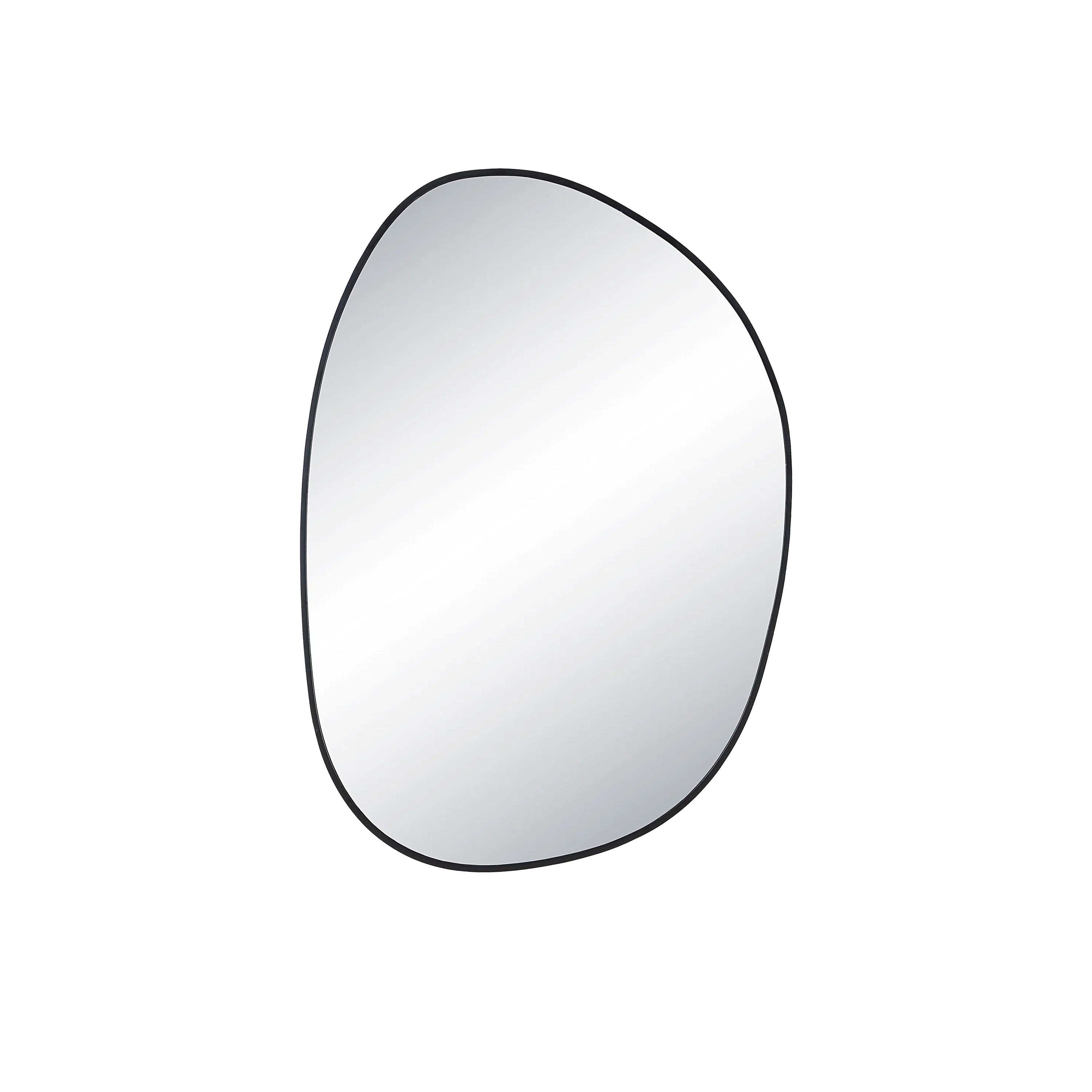 The traditional oval framed mirror gets an artistic elevation in this design.