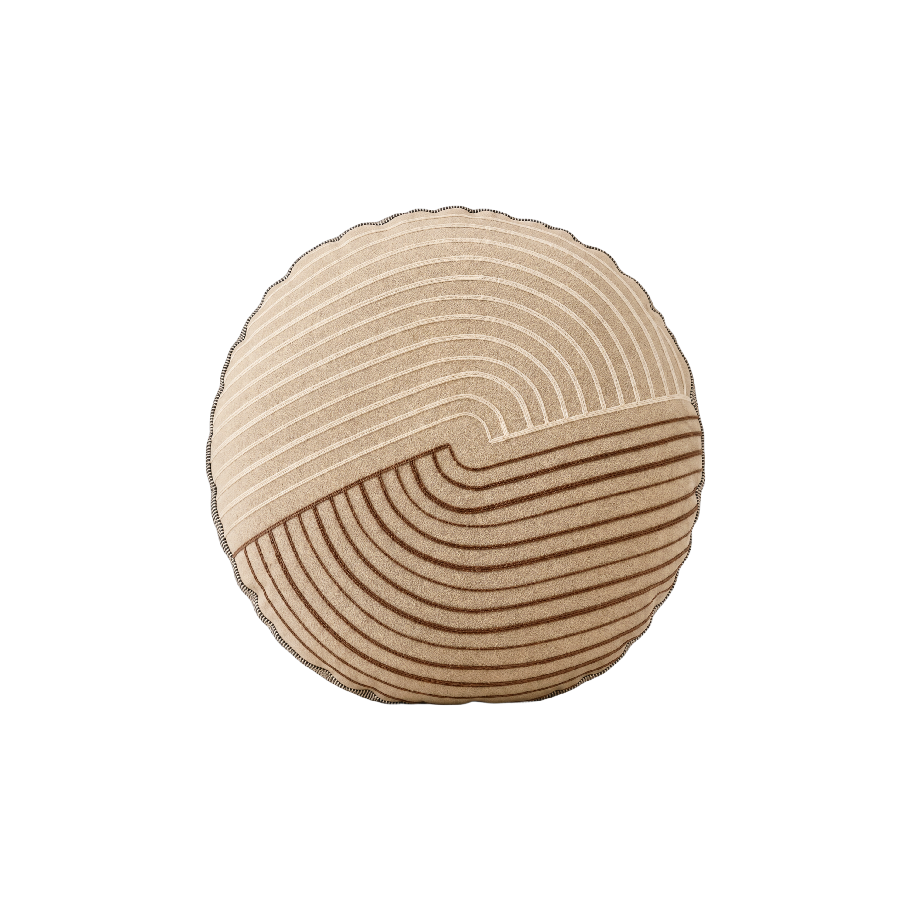 Two-Tone Round Pillow
