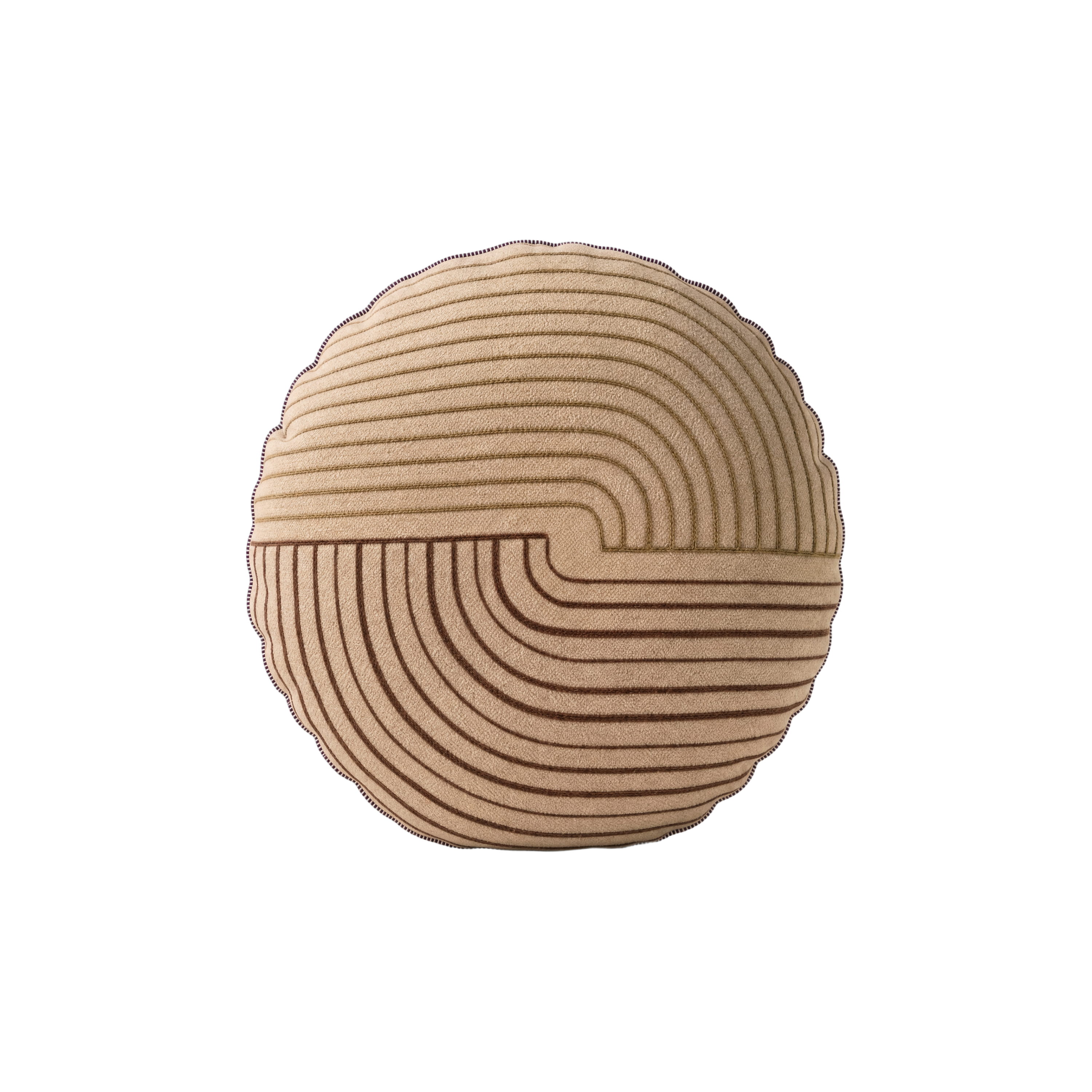 Two-Tone Round Pillow