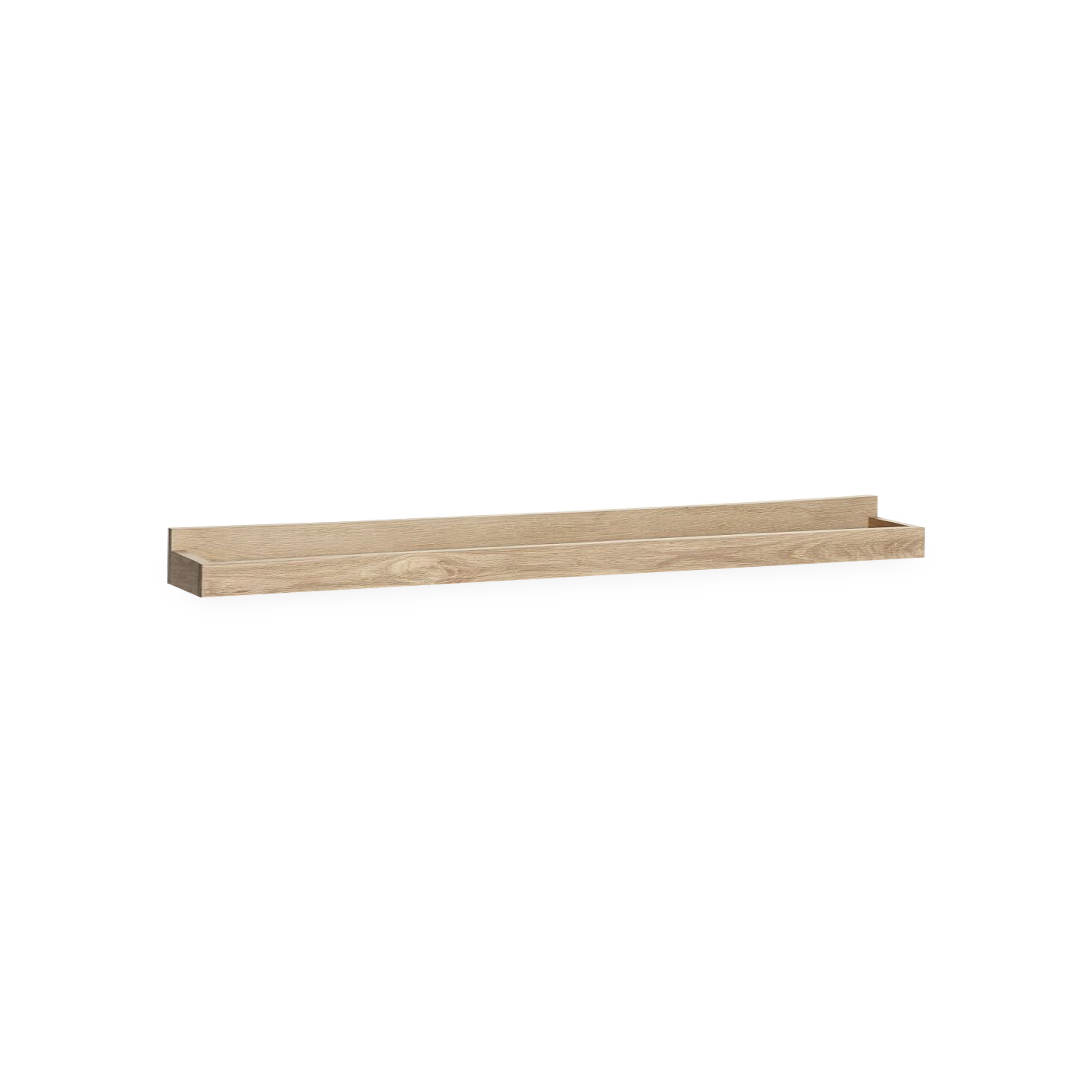 Taking design elements from minimalistic design, the Oak Ledge Shelf proudly displays its natural grain and its warm, pleasant tone.