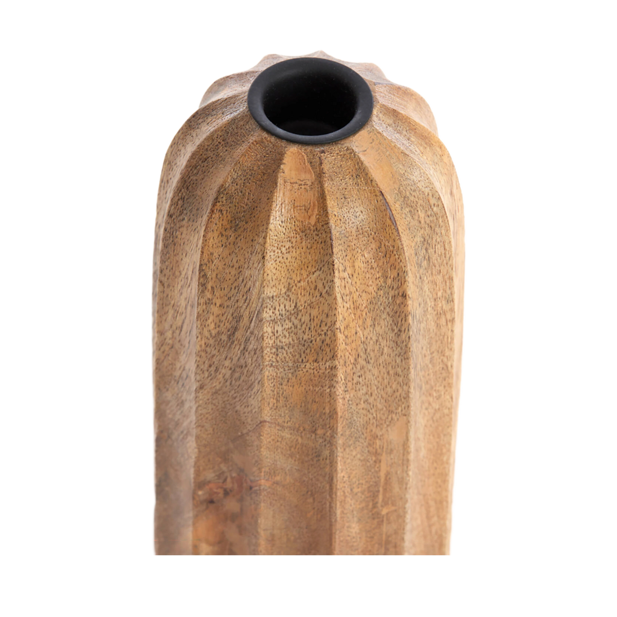 Rounded Wood Candle Holder