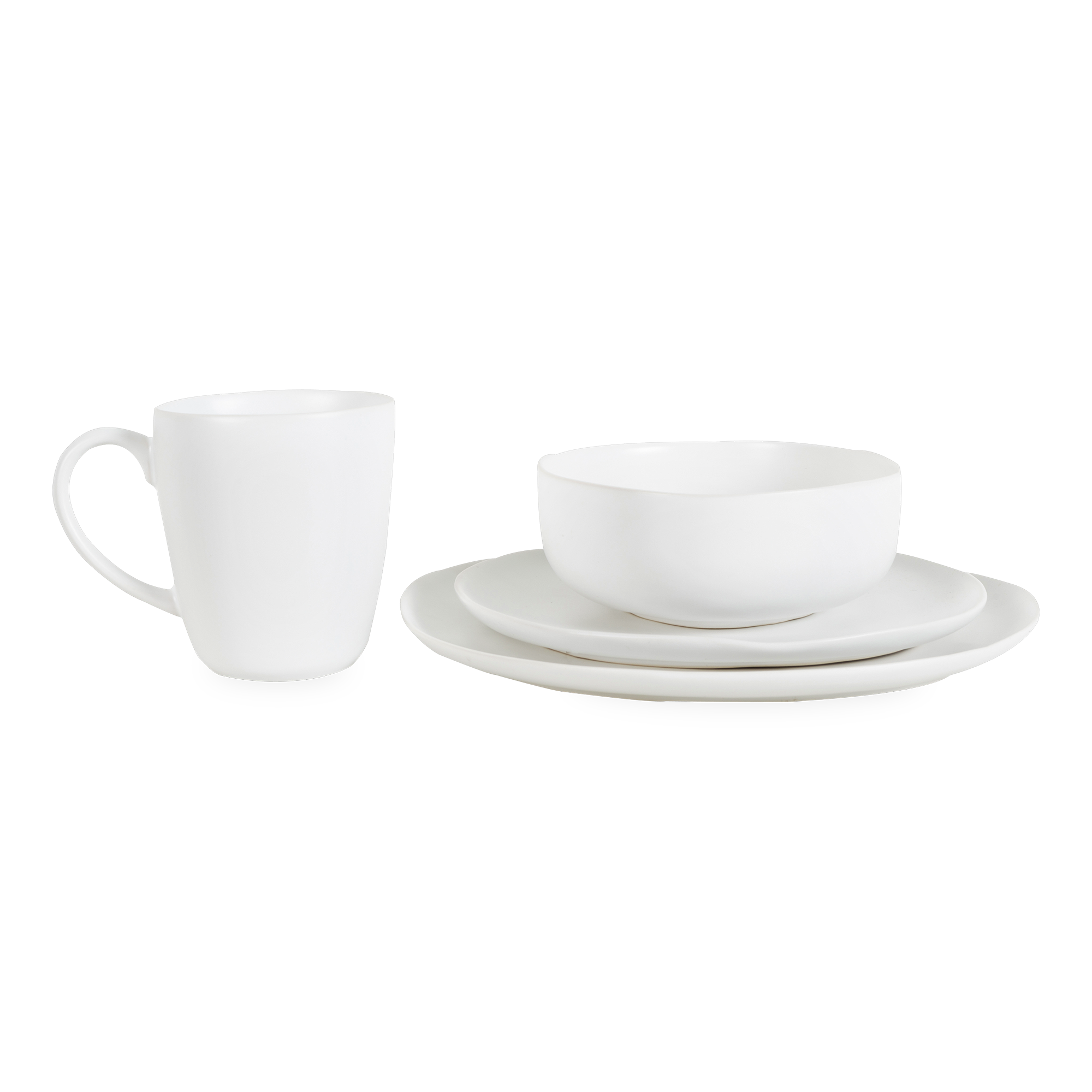 Crafted in Portugal for Elte, the Organic Dinnerware Collection is characterized by its soft, organic curves and matte glaze.