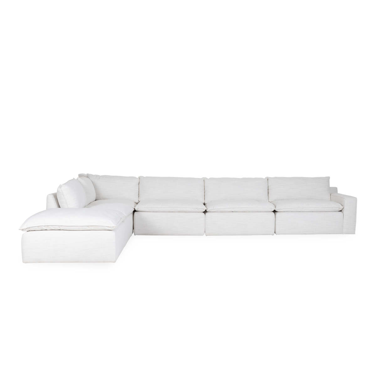 Relaxed styling meets structured forms with the Dallas Modular Sectional.