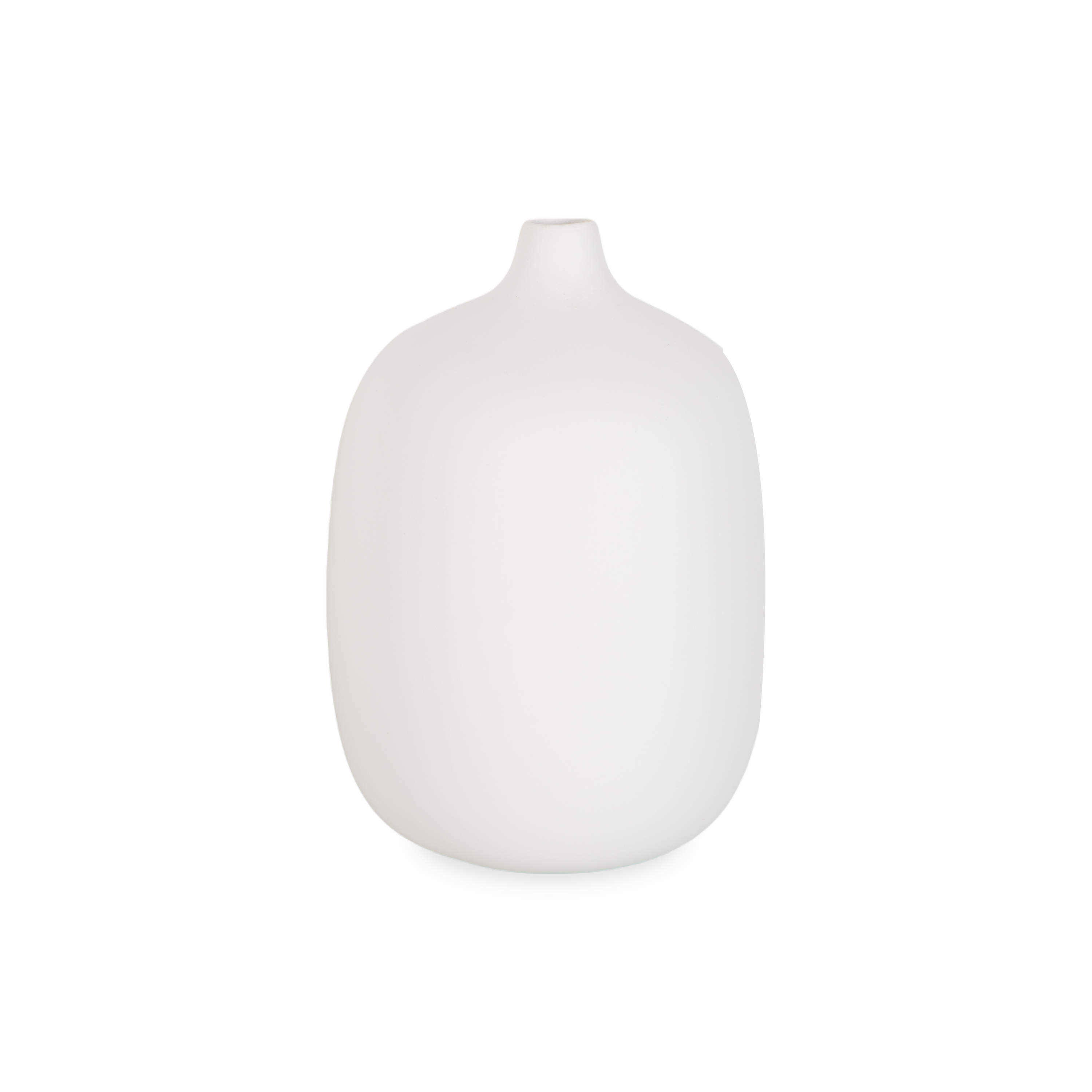 Uniquely designed and pleasantly shaped, the Ceola Vase is made of ceramic that is finished with a gorgeous matte white finish.