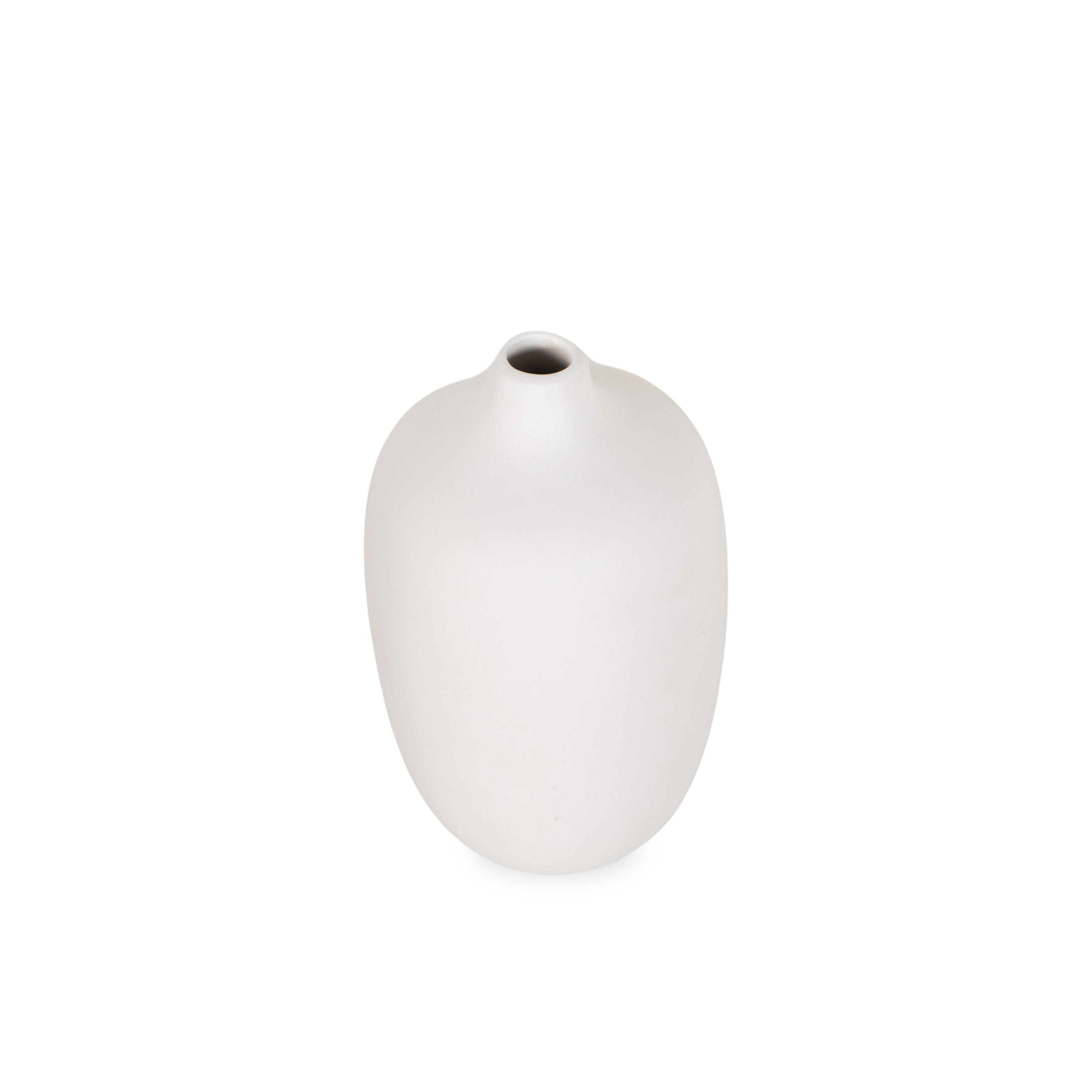 Uniquely designed and pleasantly shaped, the Ceola Vase is made of ceramic that is finished with a gorgeous matte white finish.