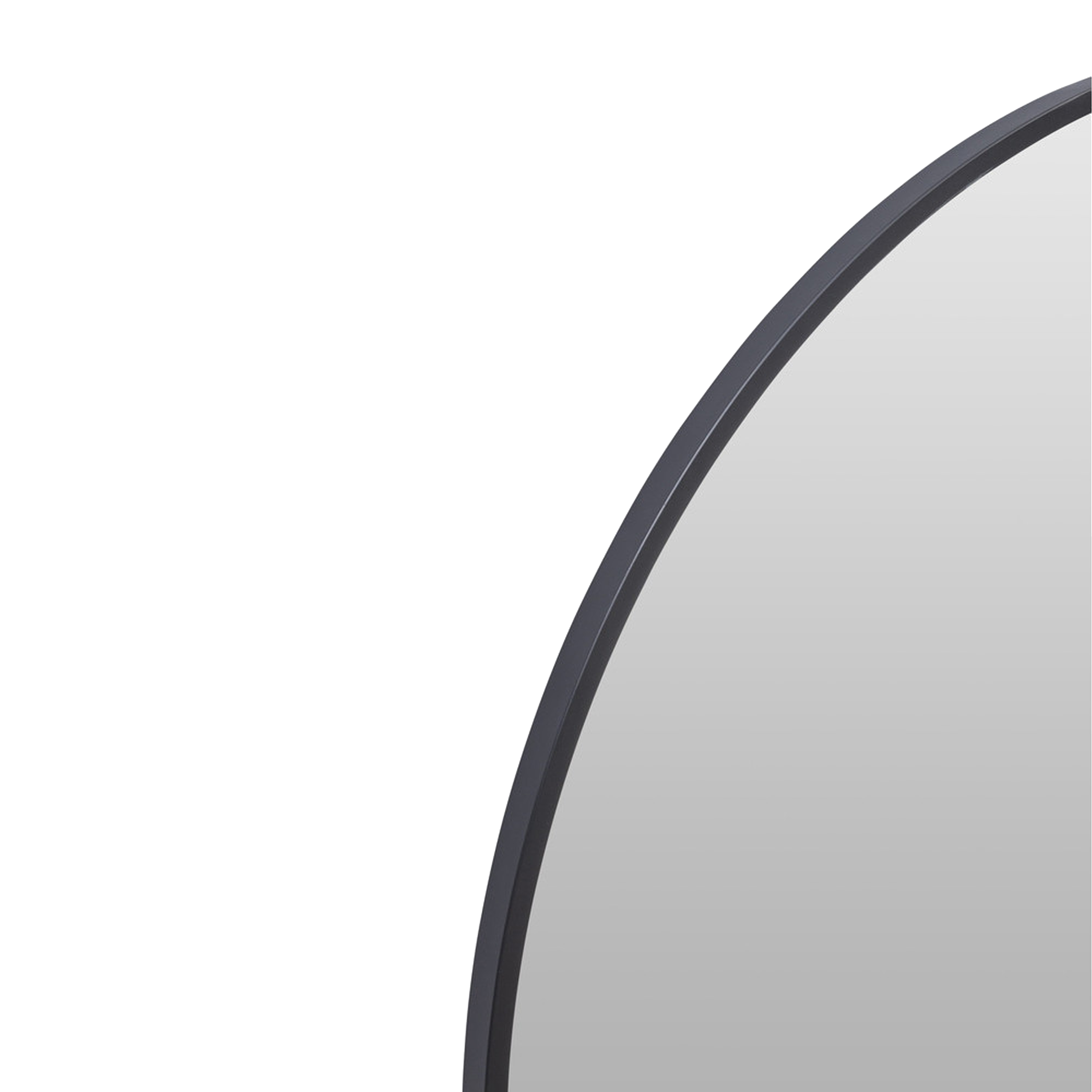 The Elon Wall Mirror features a black frame and exudes a farmhouse chic vibe.