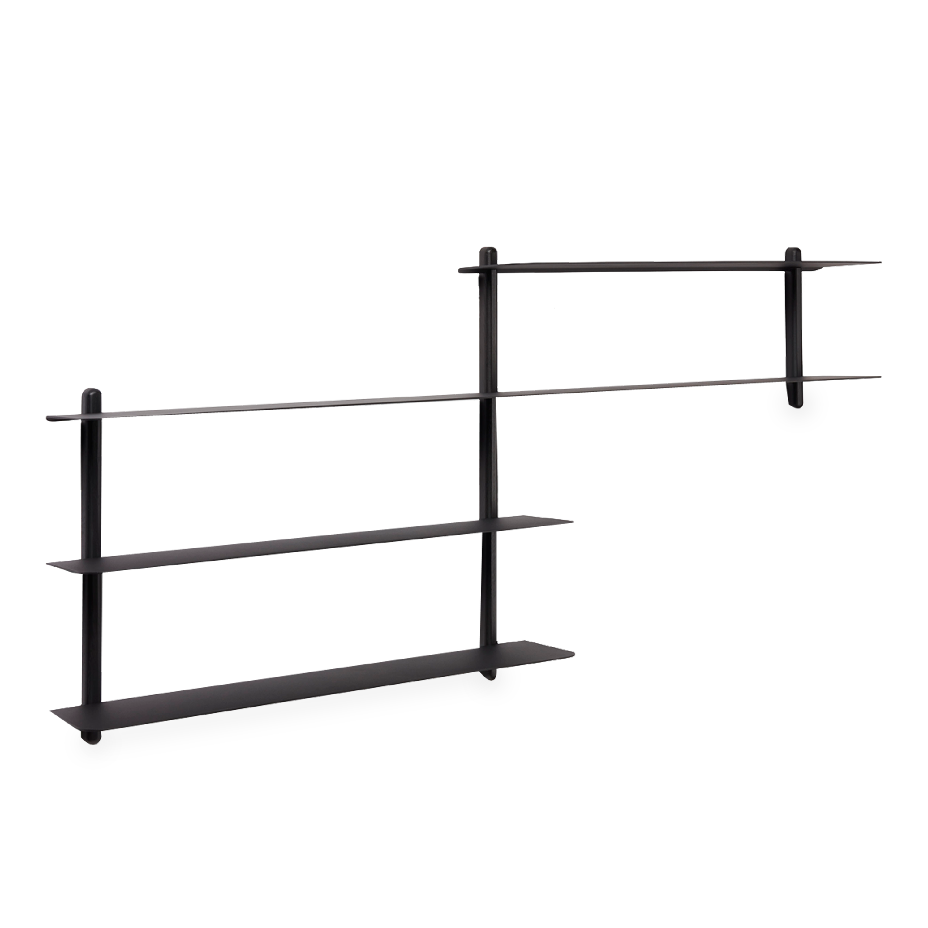 Made of ash and steel, this wall shelf is both subtle in its appearance and convincing in its simplicity.