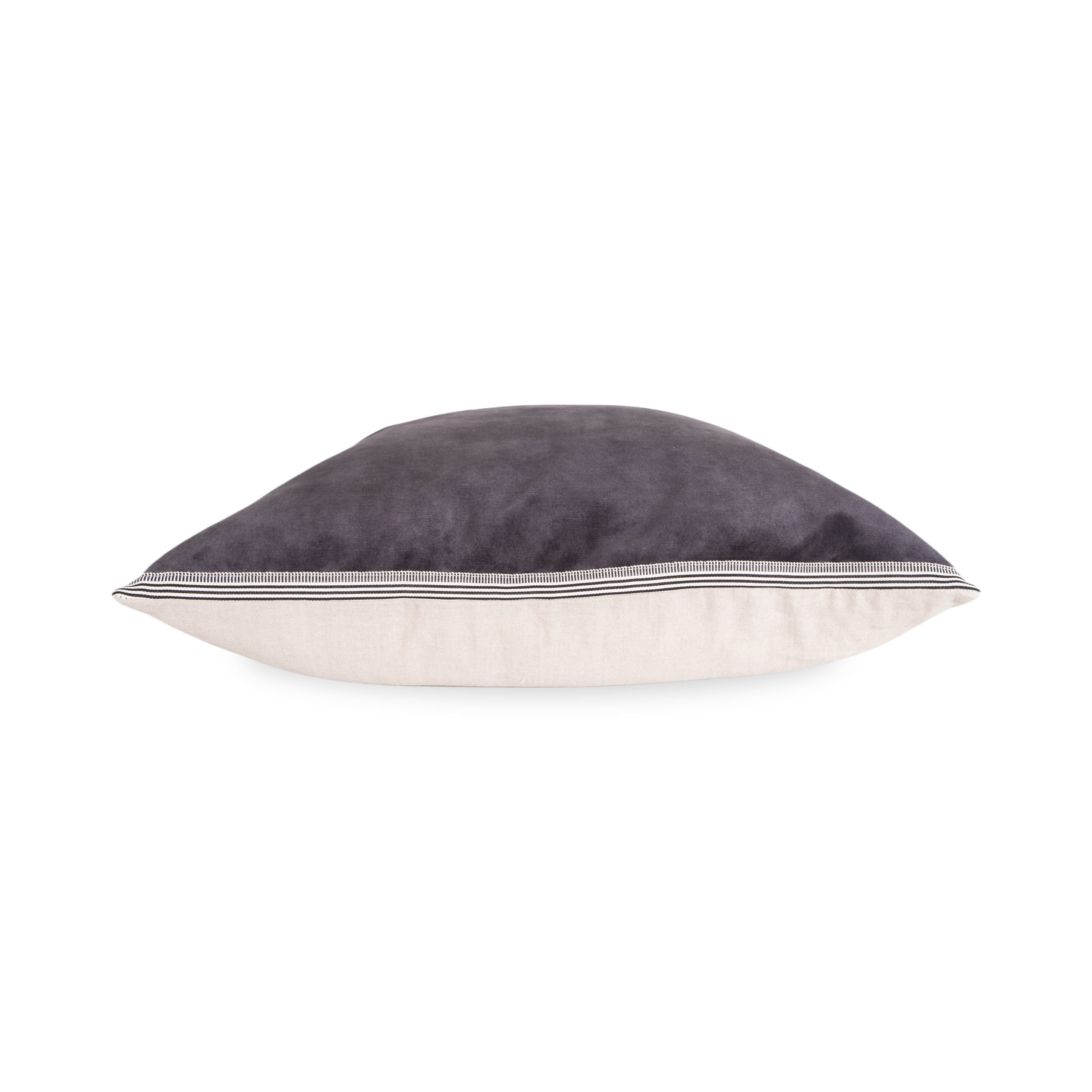 Both texturally and visually pleasing, the Vintage Velvet Pillow's fabric is slightly worn to give a vintage, aged leather look then given a deep charcoal tone.