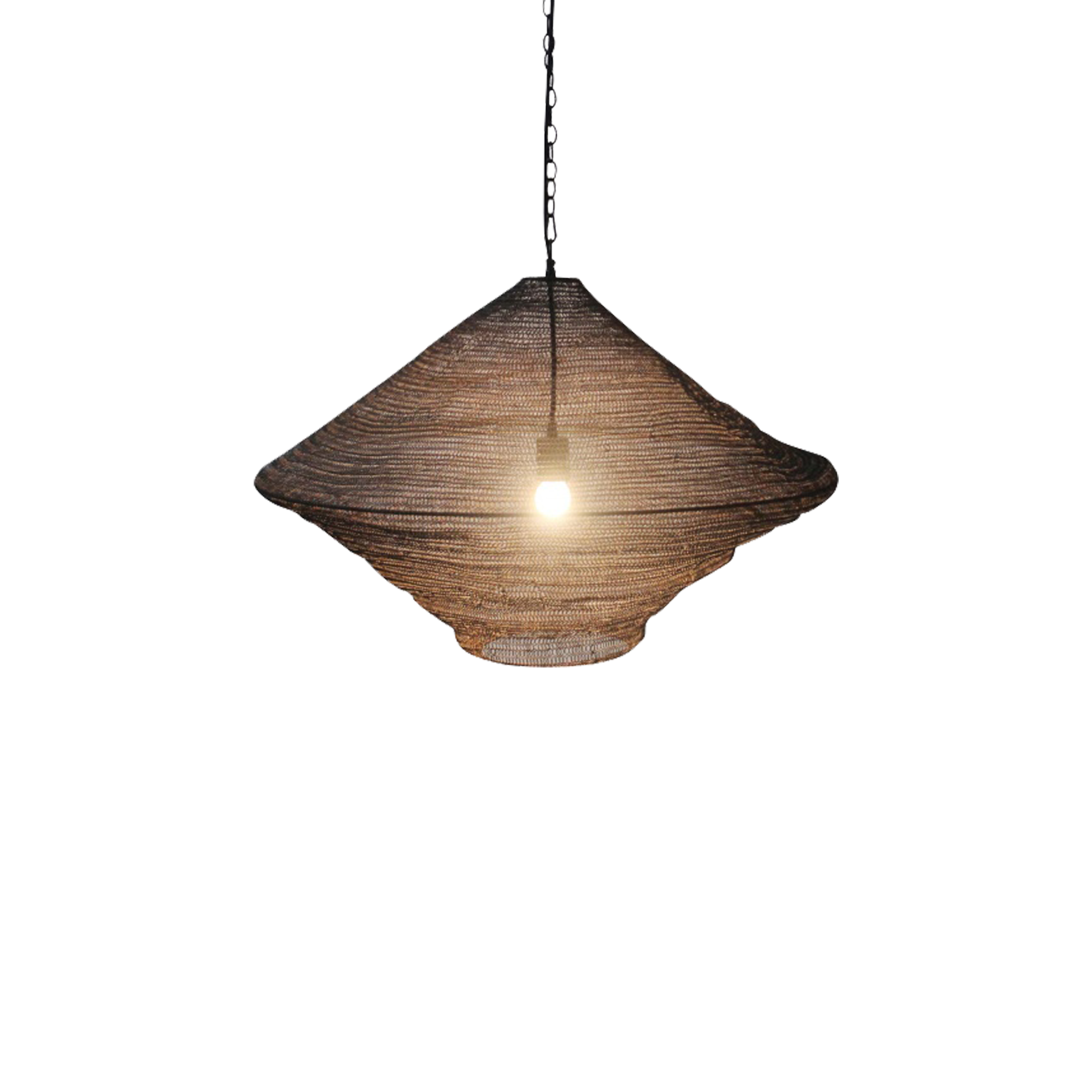 With its boho-chic vibe, the Basket Pendant Light provides an eye-catching element to any space.