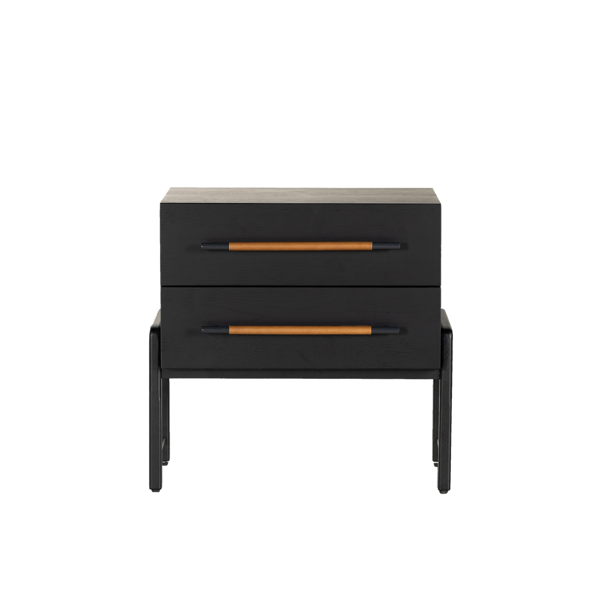Crafted in a dark ebony-finished oak, the Buckley Nightstand boasts a clean mid-century modern inspired silhouette.