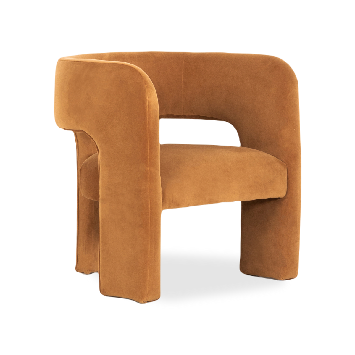 With its sculptural form, the Maine Lounge Chair is a modern style with a vintage feel.