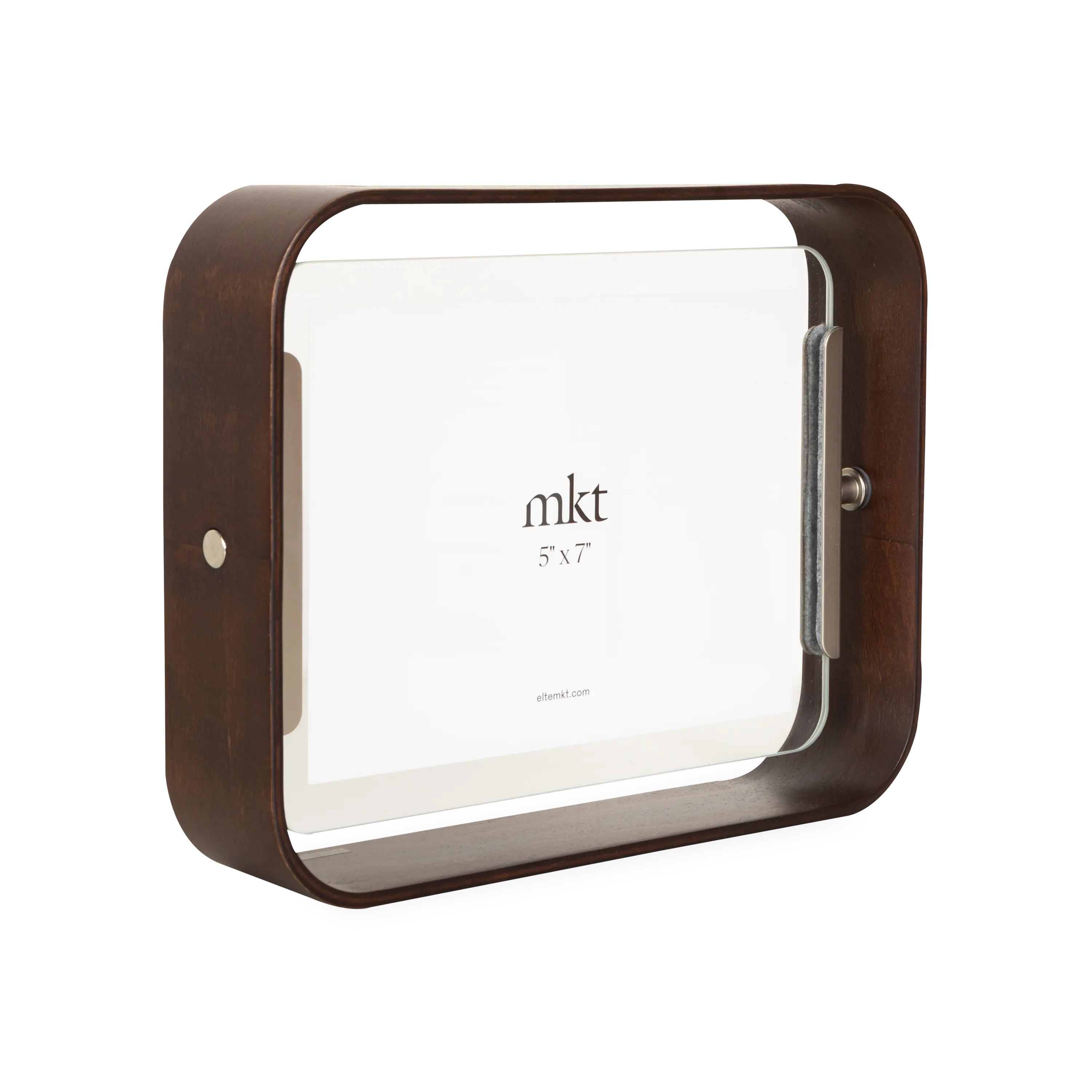 This double-sided frame is made using sustainable walnut ash and it has adjustable orientation options so that you can display your pictures either in portrait or landscape mode.