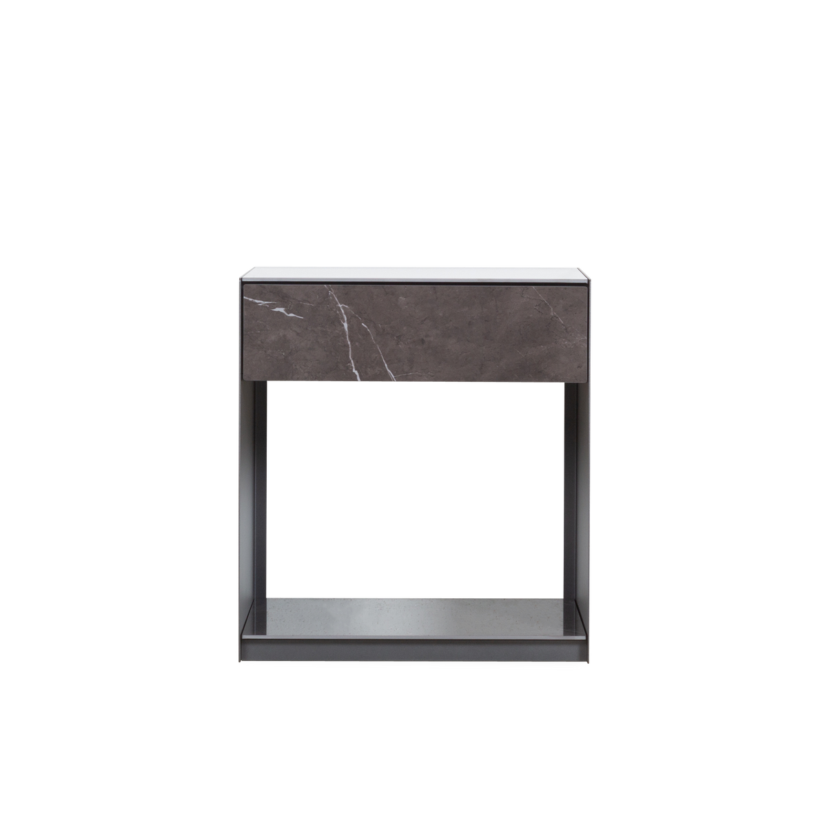 A bright display of architectural lines, the Lane Nightstand offers a modern mix of materials.