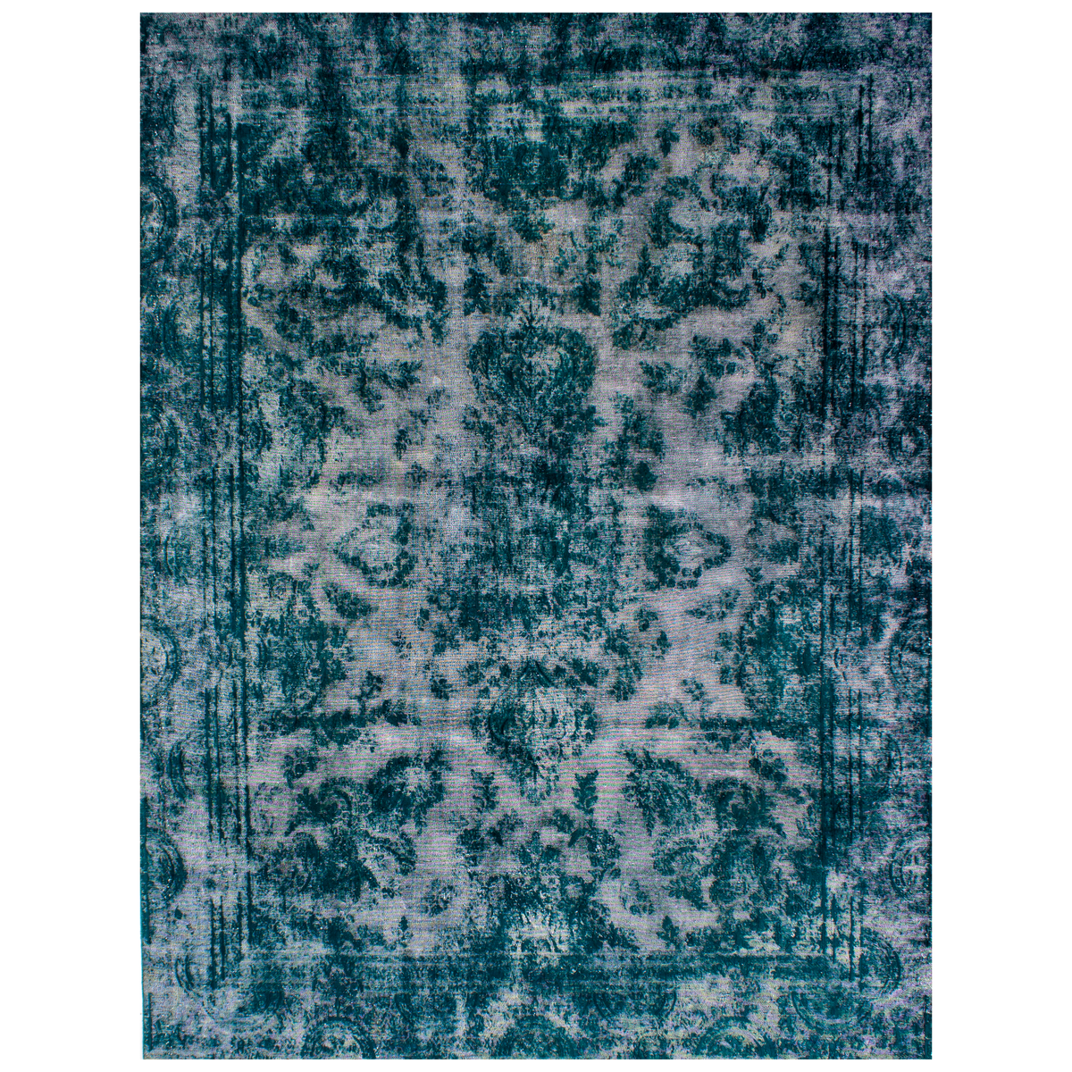 About the Second Life Collection:Traditional Antique Persian and Turkish rugs are stripped of their original colours, are over-dyed, and given a new life in a sophisticated modern 