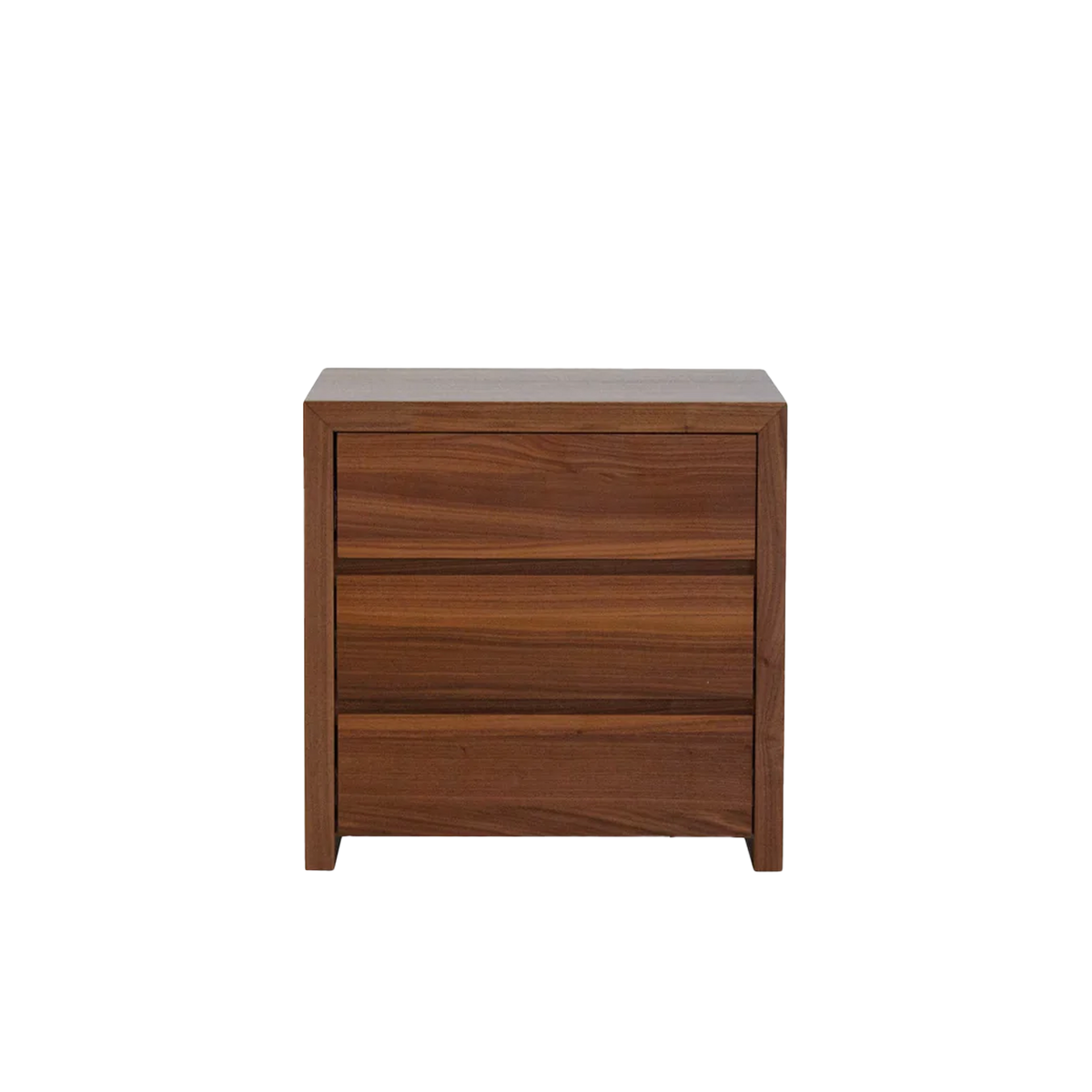 Displaying the rich brown tones of walnut wood, the Ajax Nightstand brings style and functionality to the bedroom.