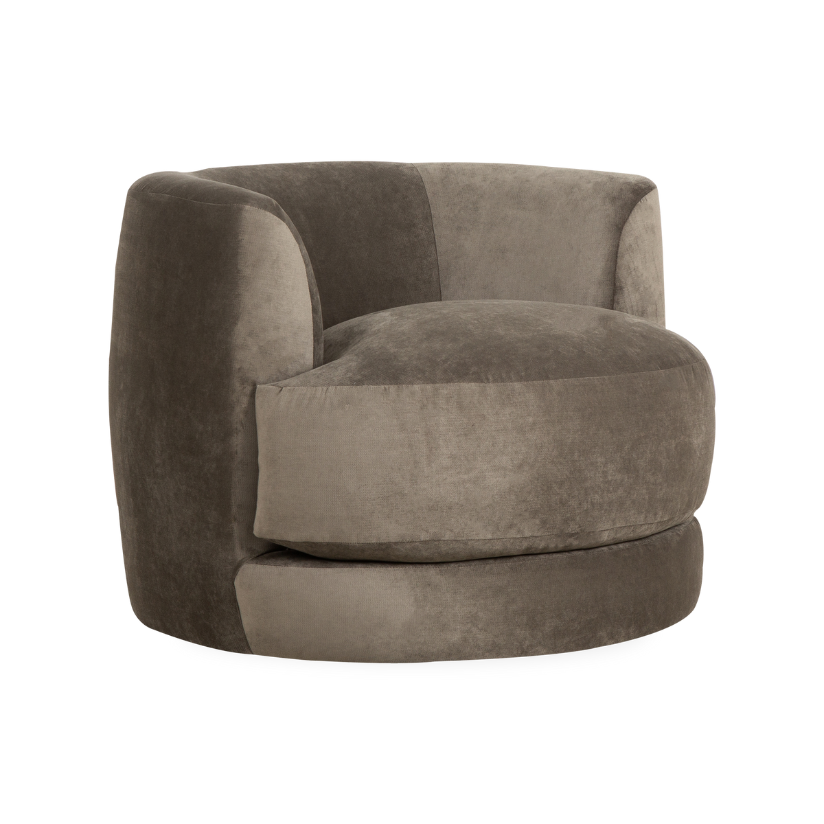A contemporary club chair, the Brigade Swivel Chair is streamlined with plush curves for a cloud-like design.