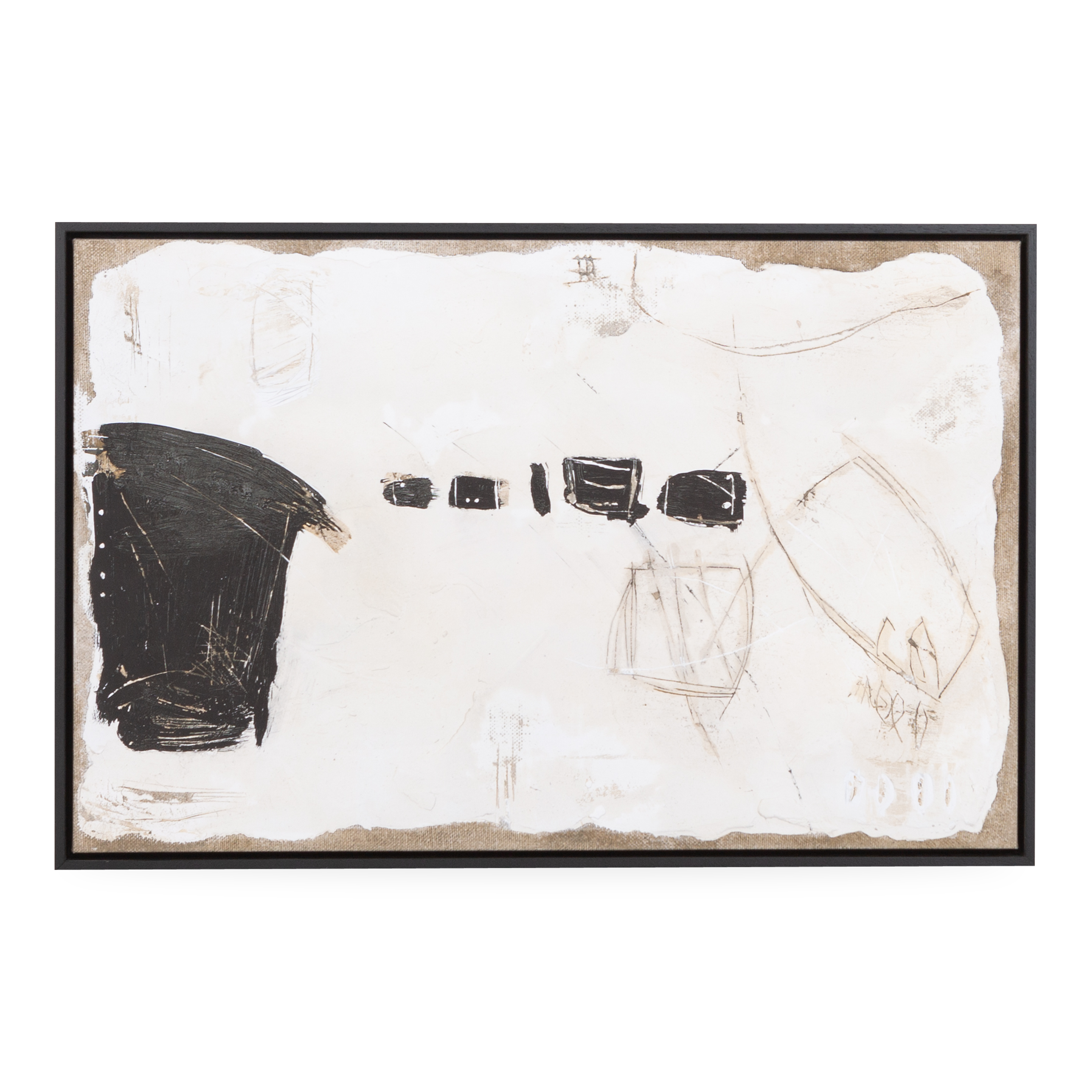 Characterized as a collection of highly textural abstracts in neutral, this giclee print was inspired by the work of Franz Kline and the Abstract Impressionist movement of the 1940