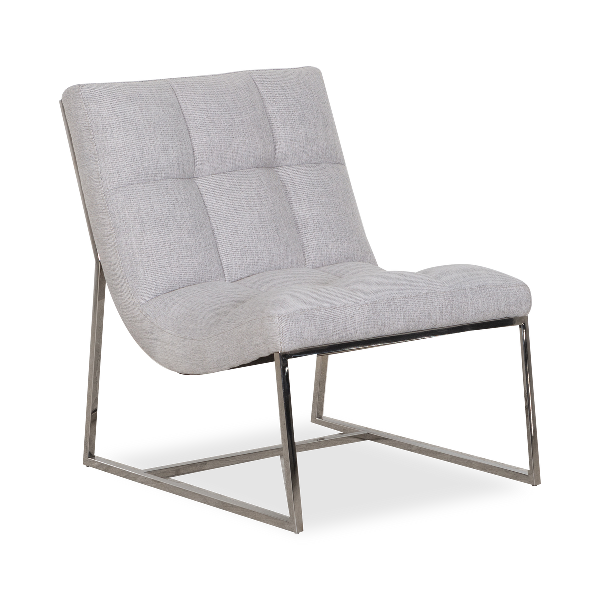 With its perfectly stuffed, fabric wrapped cushioning and sleek metal base, the Scoop Armless Chair offers a tailored look and comfortable feel.