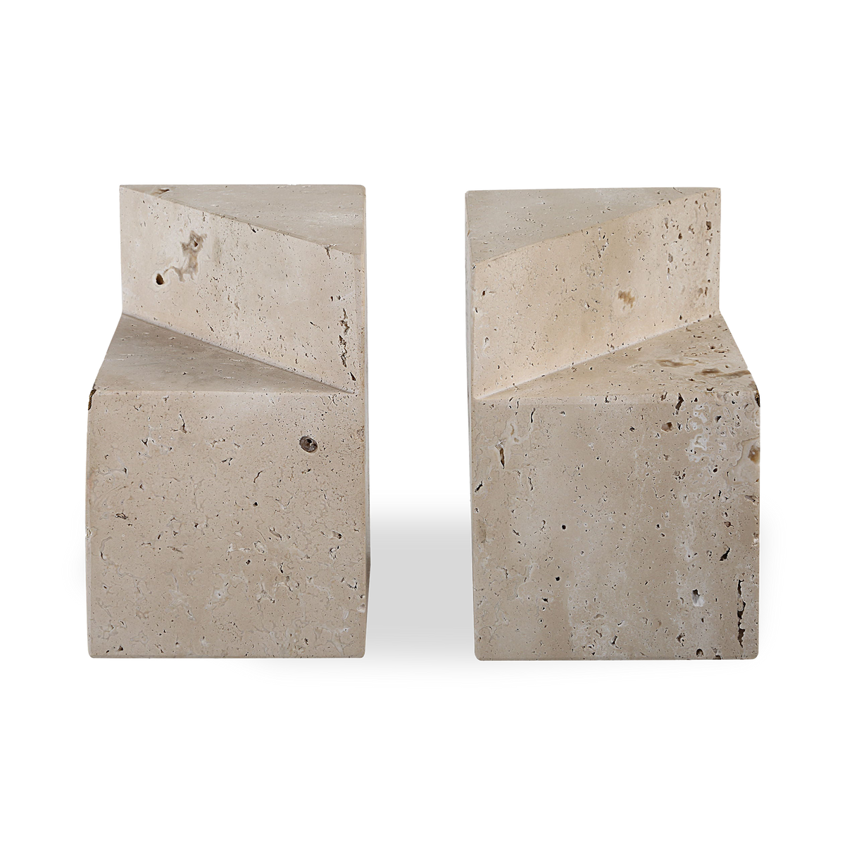 Attle Travertine Bookends