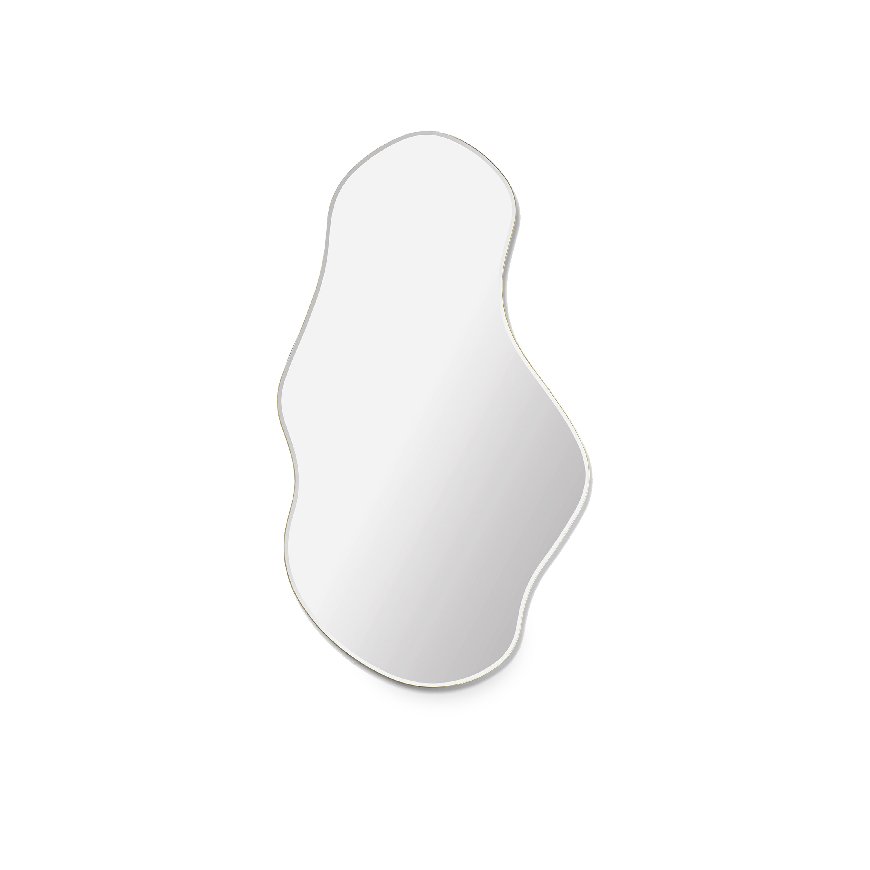 This Pond Mirror explores organic shapes for a classic mirror with a metal frame.