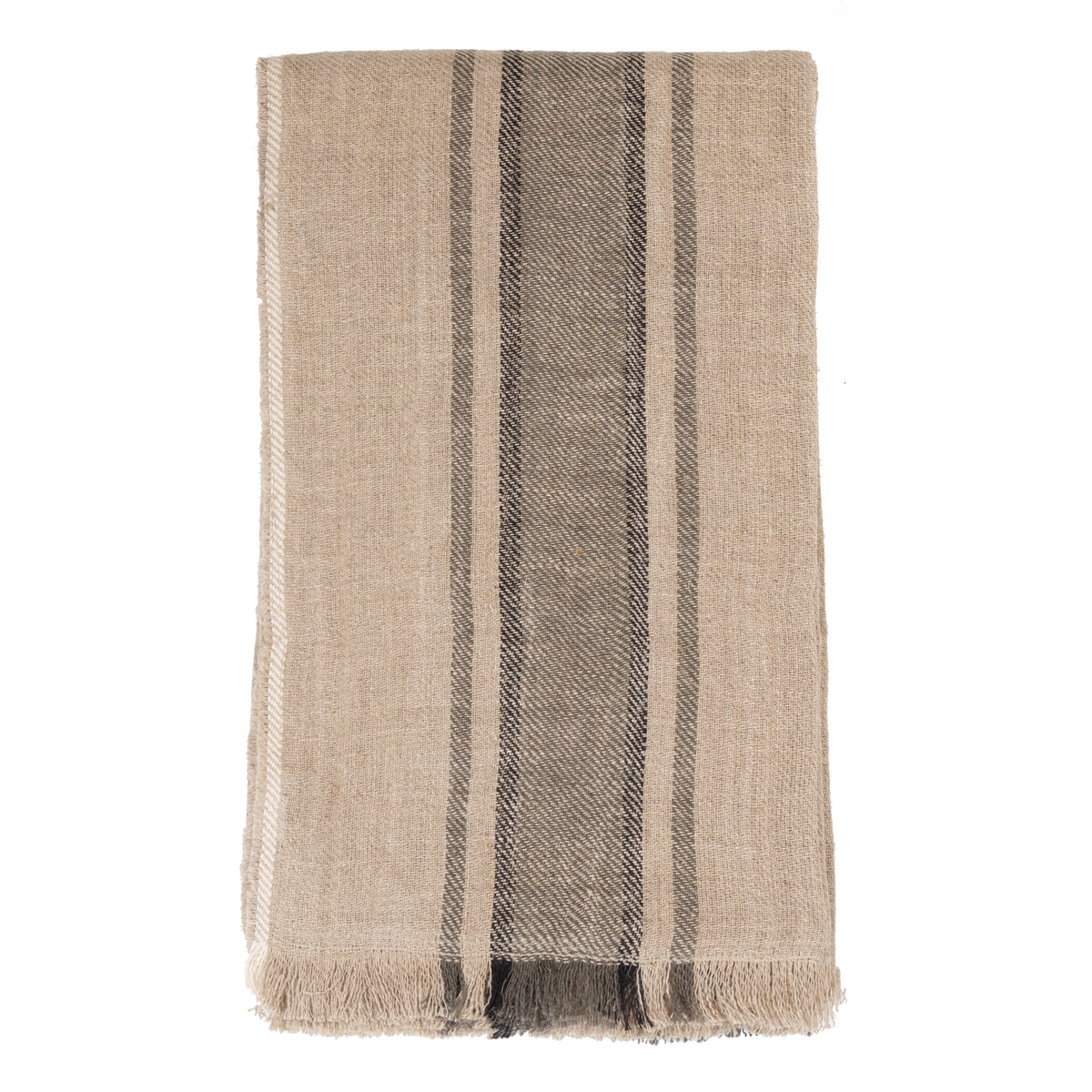 Introduce organic warmth into your space with the Linen Stripe Throw.