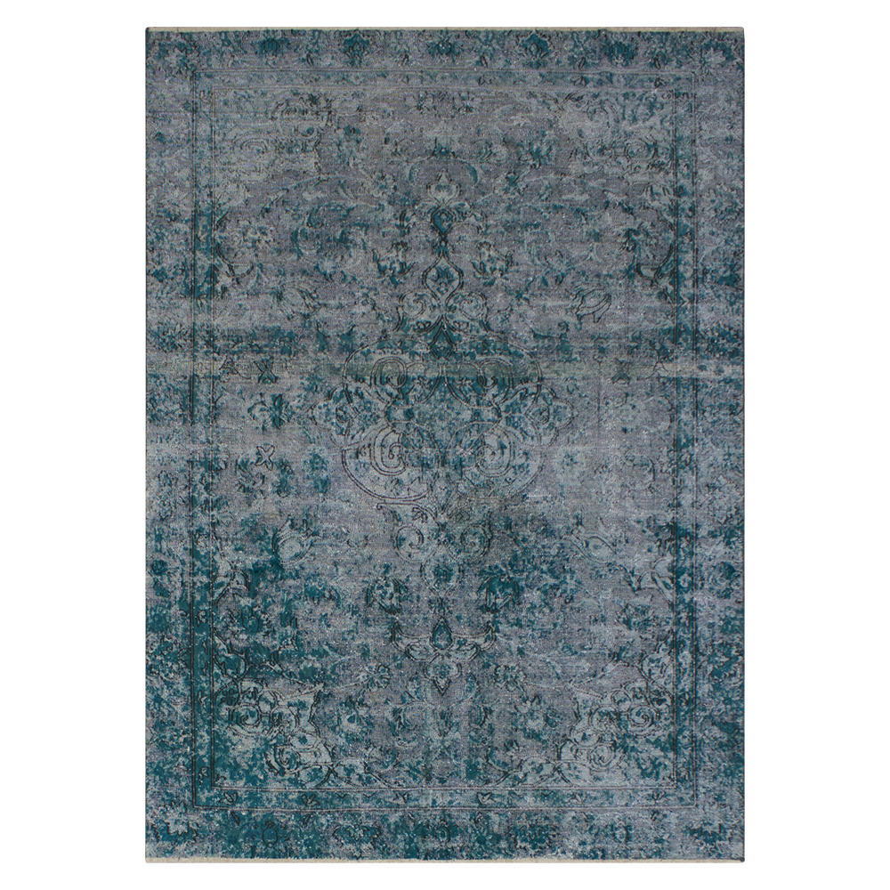 About the Second Life Collection:Traditional Antique Persian and Turkish rugs are stripped of their original colours, are over-dyed, and given a new life in a sophisticated modern 