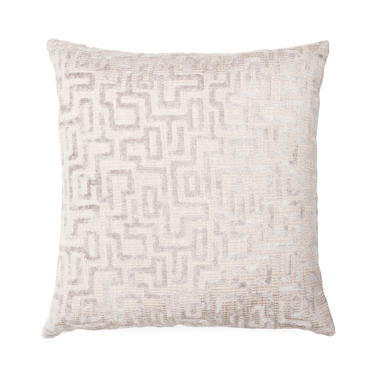 Defined by its intricate maze detailing and its slight velvet sheen, the Gateway Pillow adds an eye-catching design that provides a creative and unique approach to your bedding and