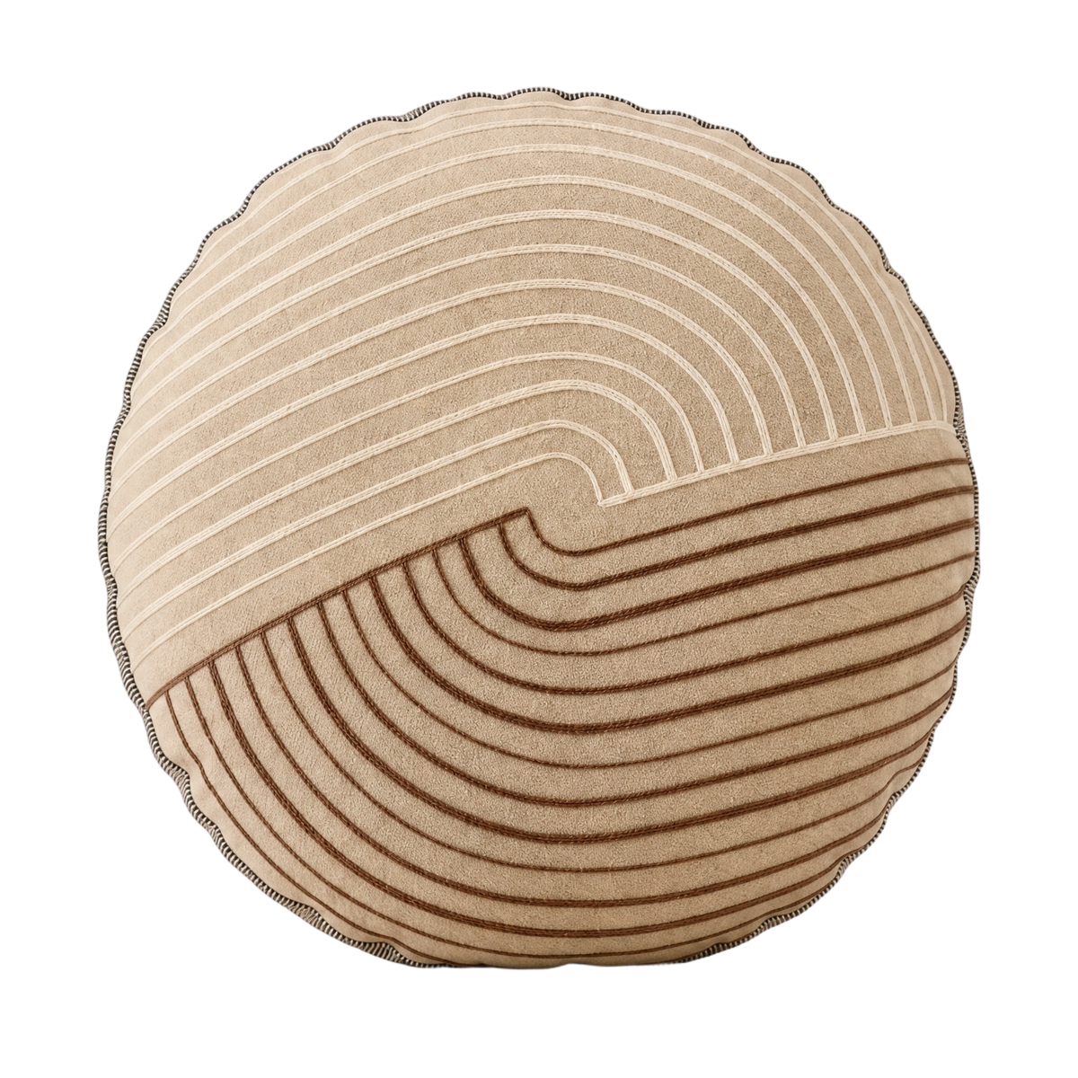 Two-Tone Round Pillow