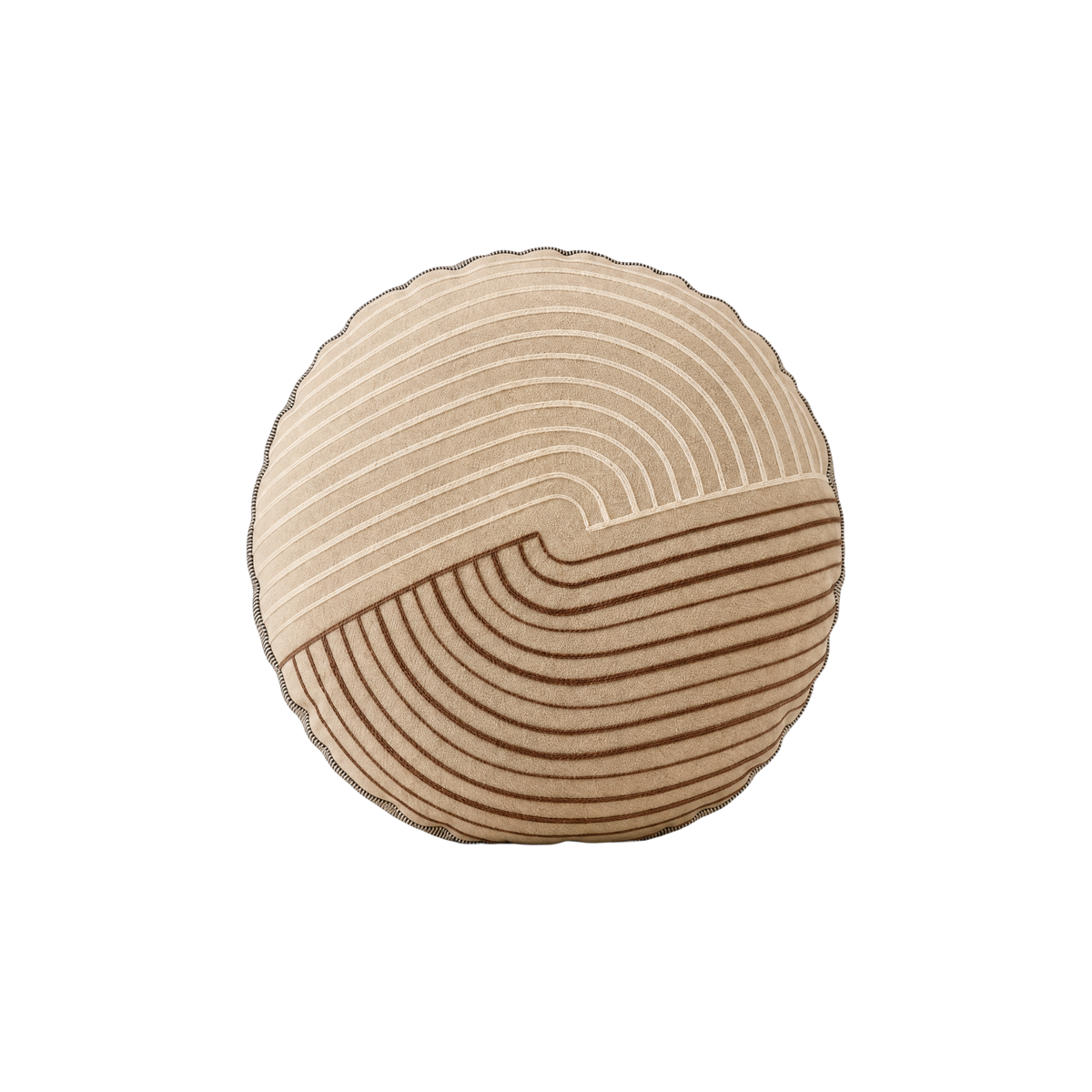 Two-Tone Round Pillow