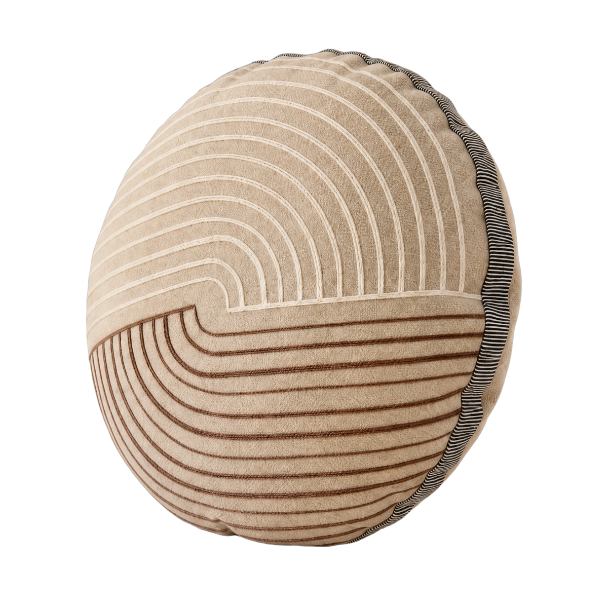 Two-Tone Round Pillow