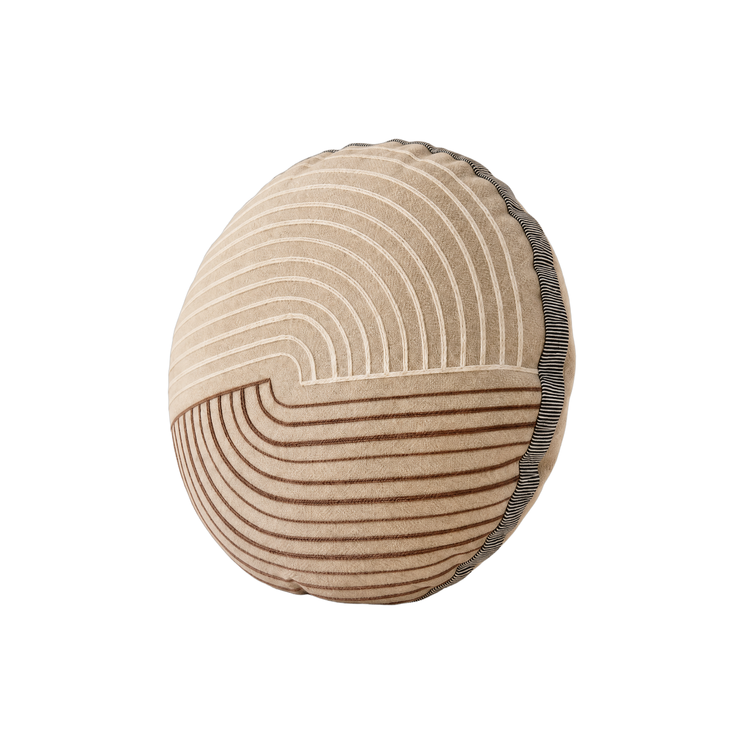 Two-Tone Round Pillow