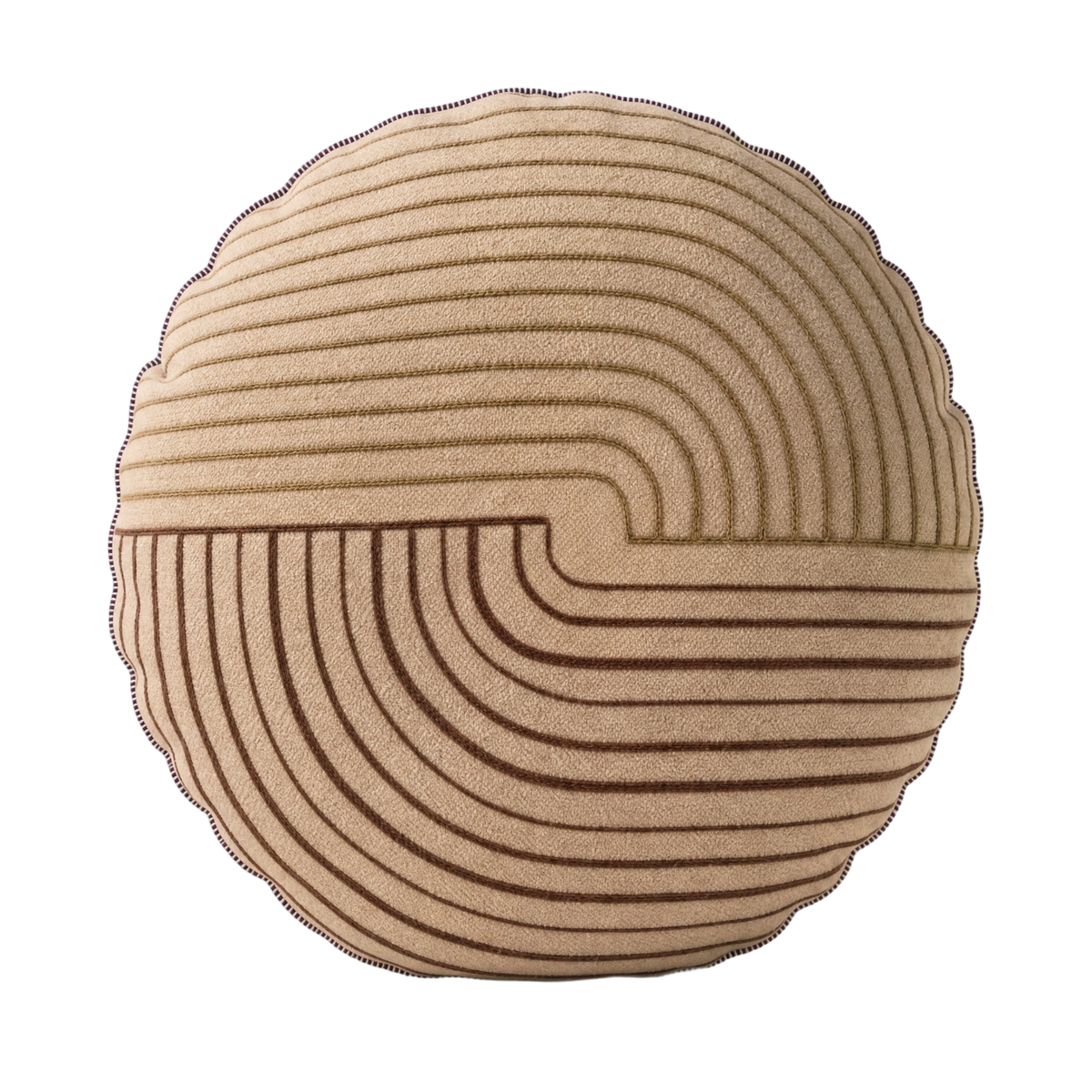 Two-Tone Round Pillow