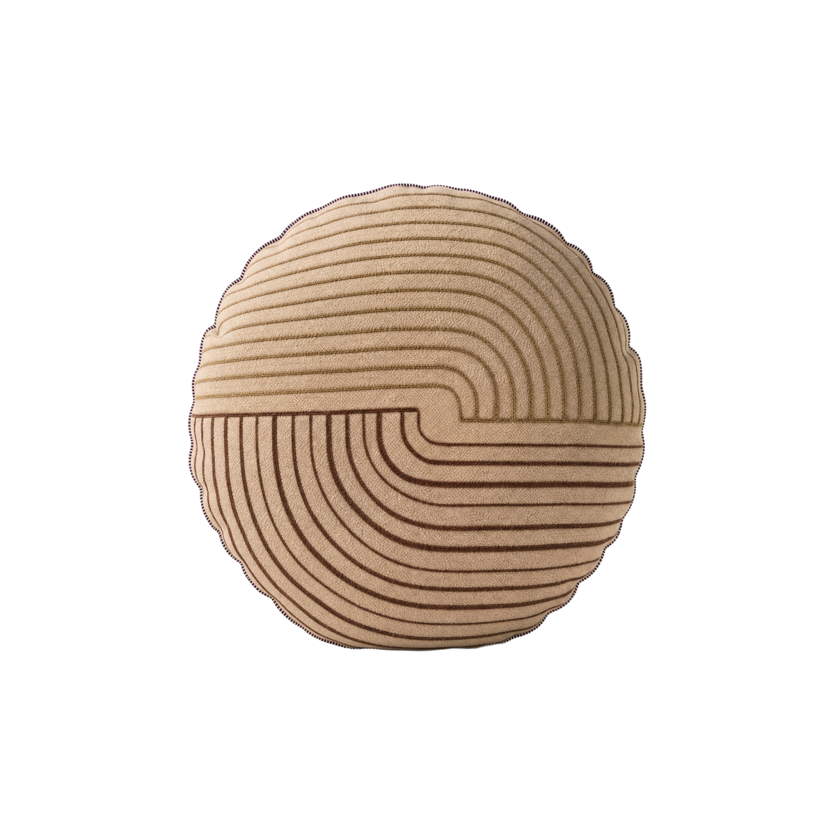 Two-Tone Round Pillow
