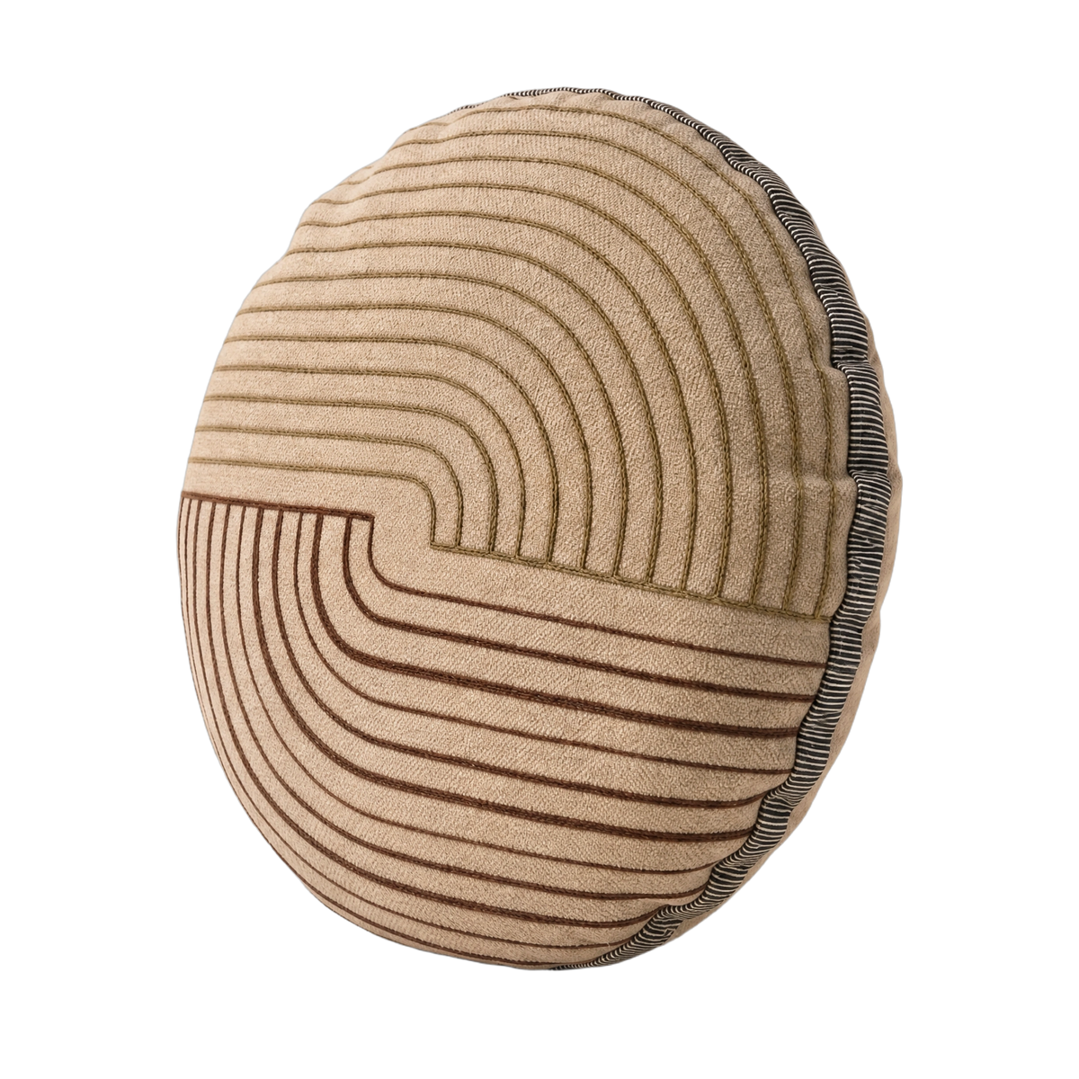 Two-Tone Round Pillow