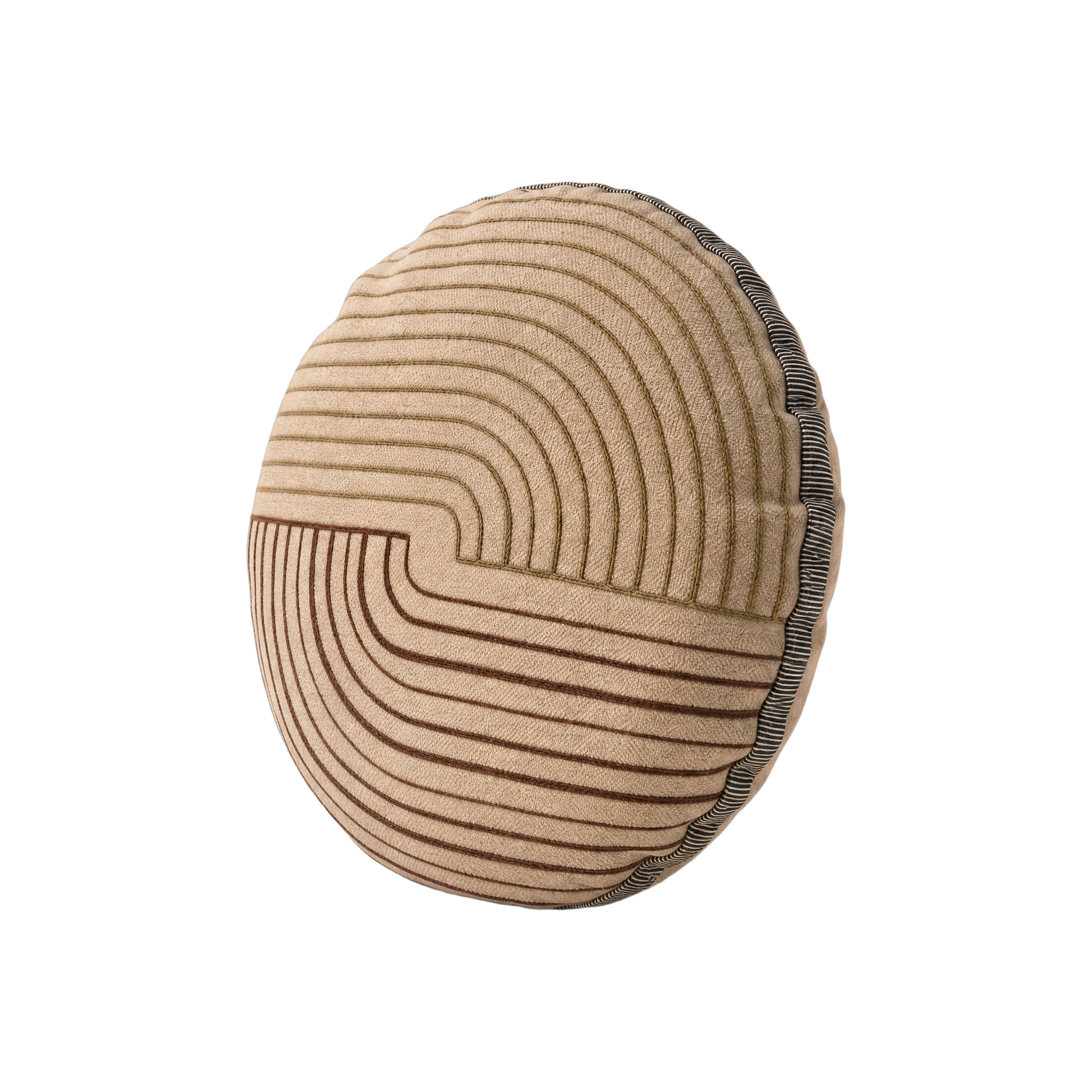Two-Tone Round Pillow