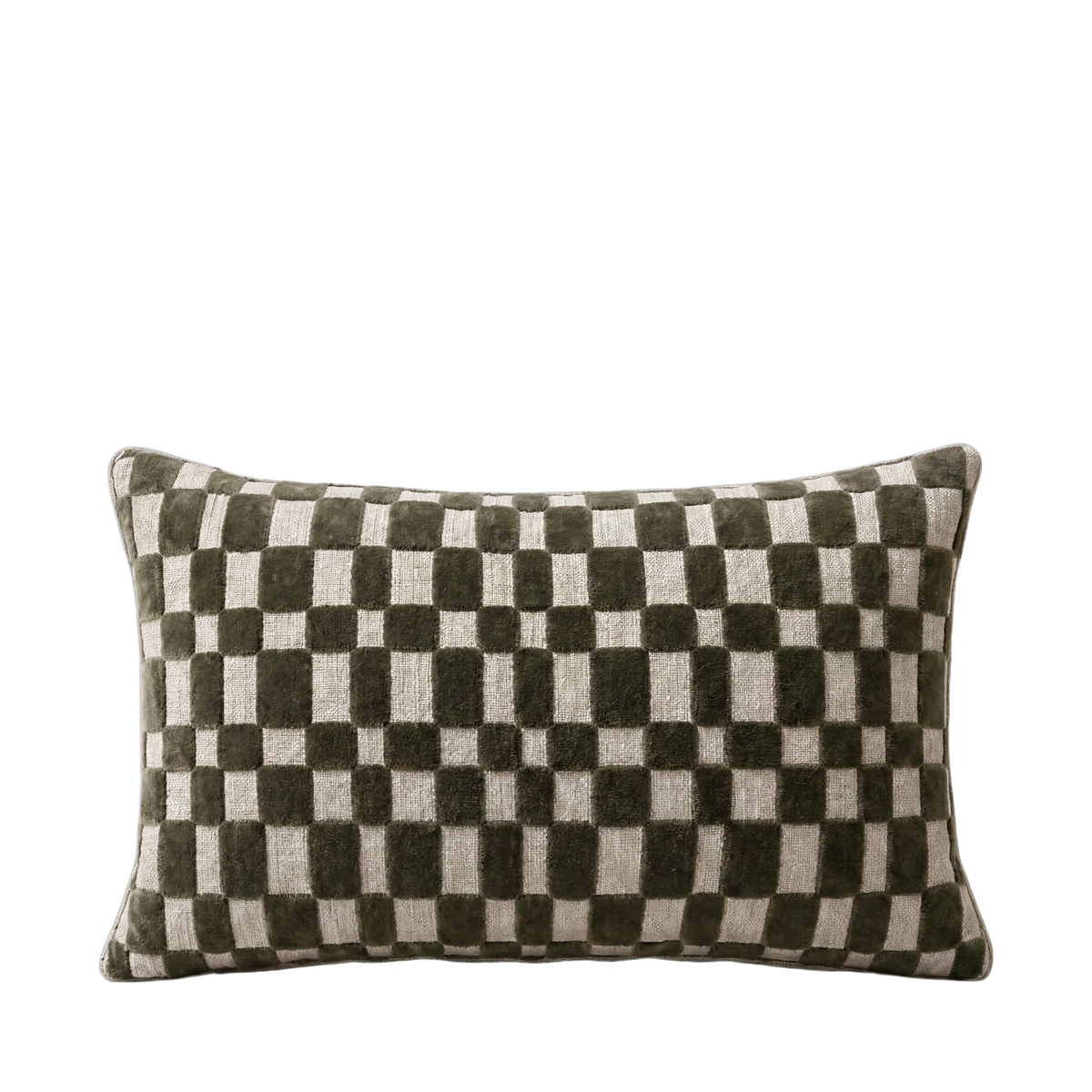 Velvet Check Pillow