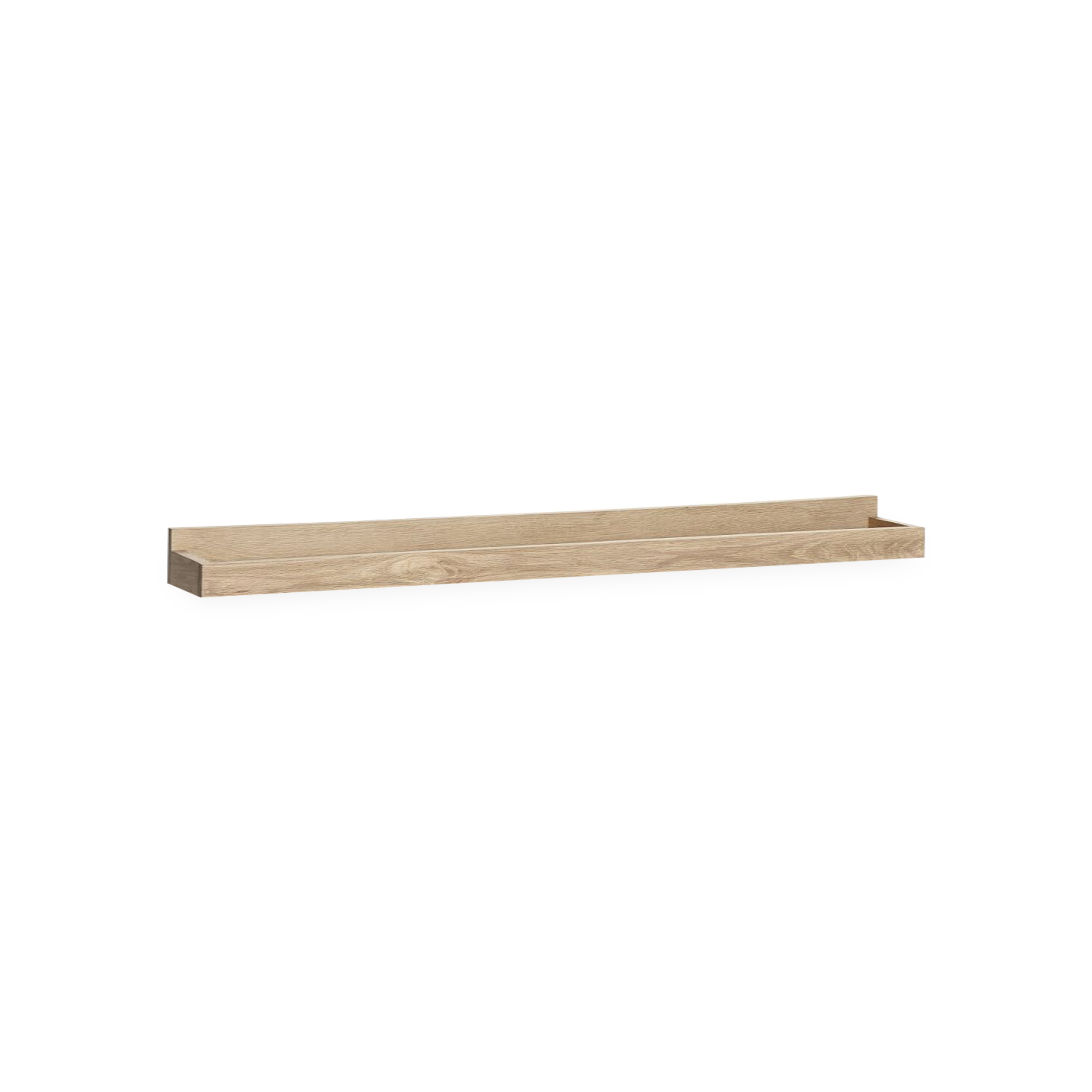 Taking design elements from minimalistic design, the Oak Ledge Shelf proudly displays its natural grain and its warm, pleasant tone.