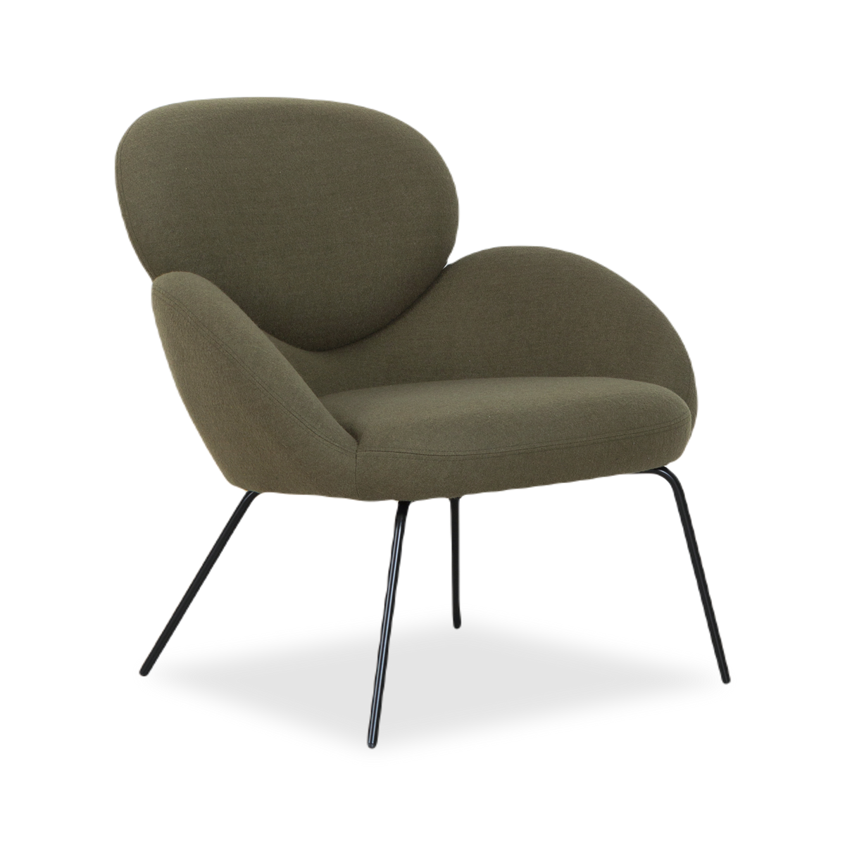 Inspired by 70s postmodernism, the Meyer Lounge chair offers gentle curves and expressive forms.