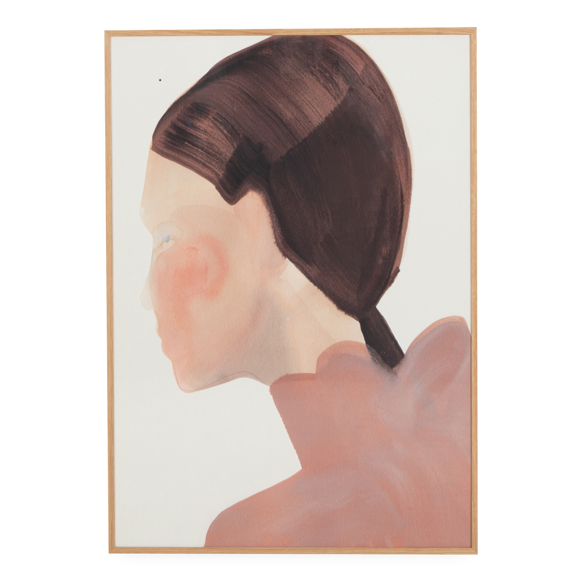 Providing an amicable tone and perfect in a contemporary environment, The Ponytail captivates the viewer with its pleasant neutral palette and organic brush strokes.