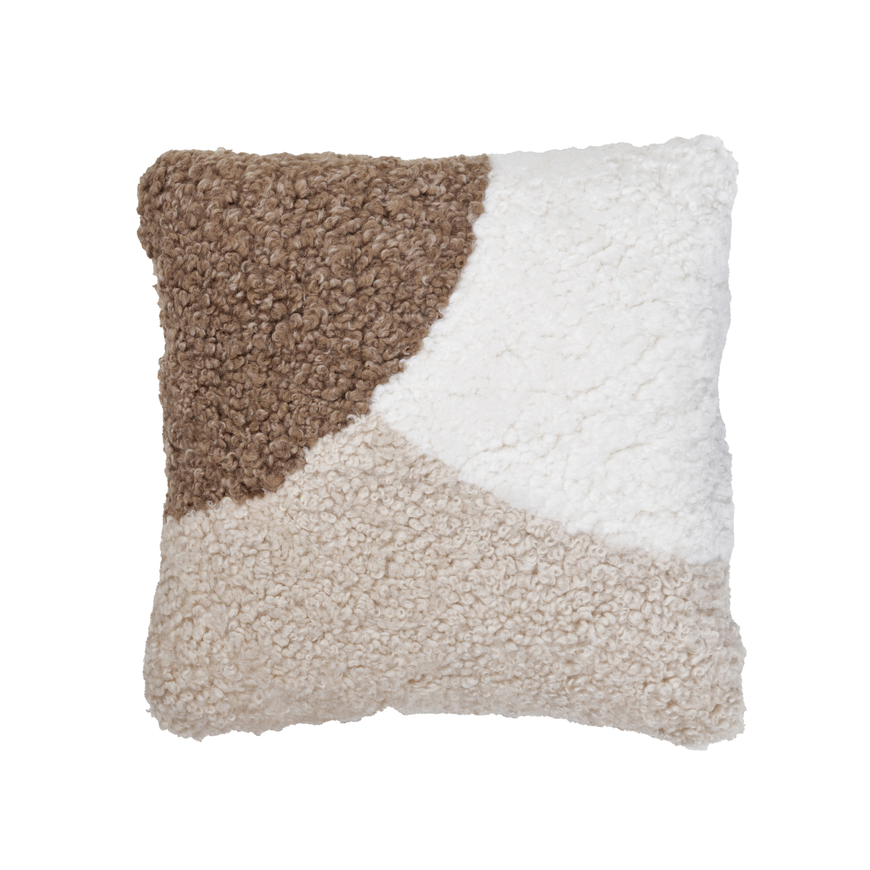 Add a contemporary Scandinavian flair to your space with the Trio Sheepskin Pillow.