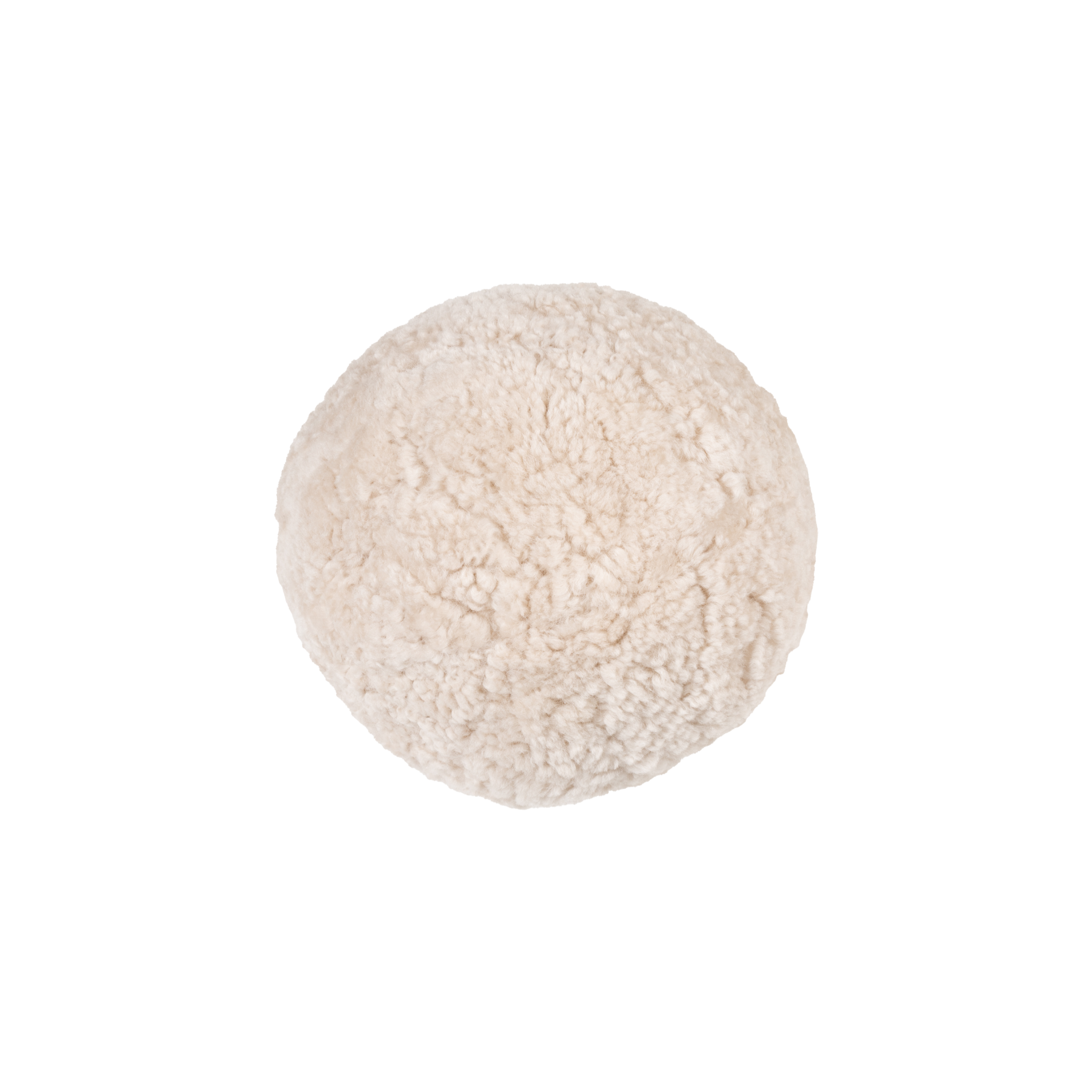 Add a contemporary Scandinavian flair to your space with the Round Sheepskin Pillow.