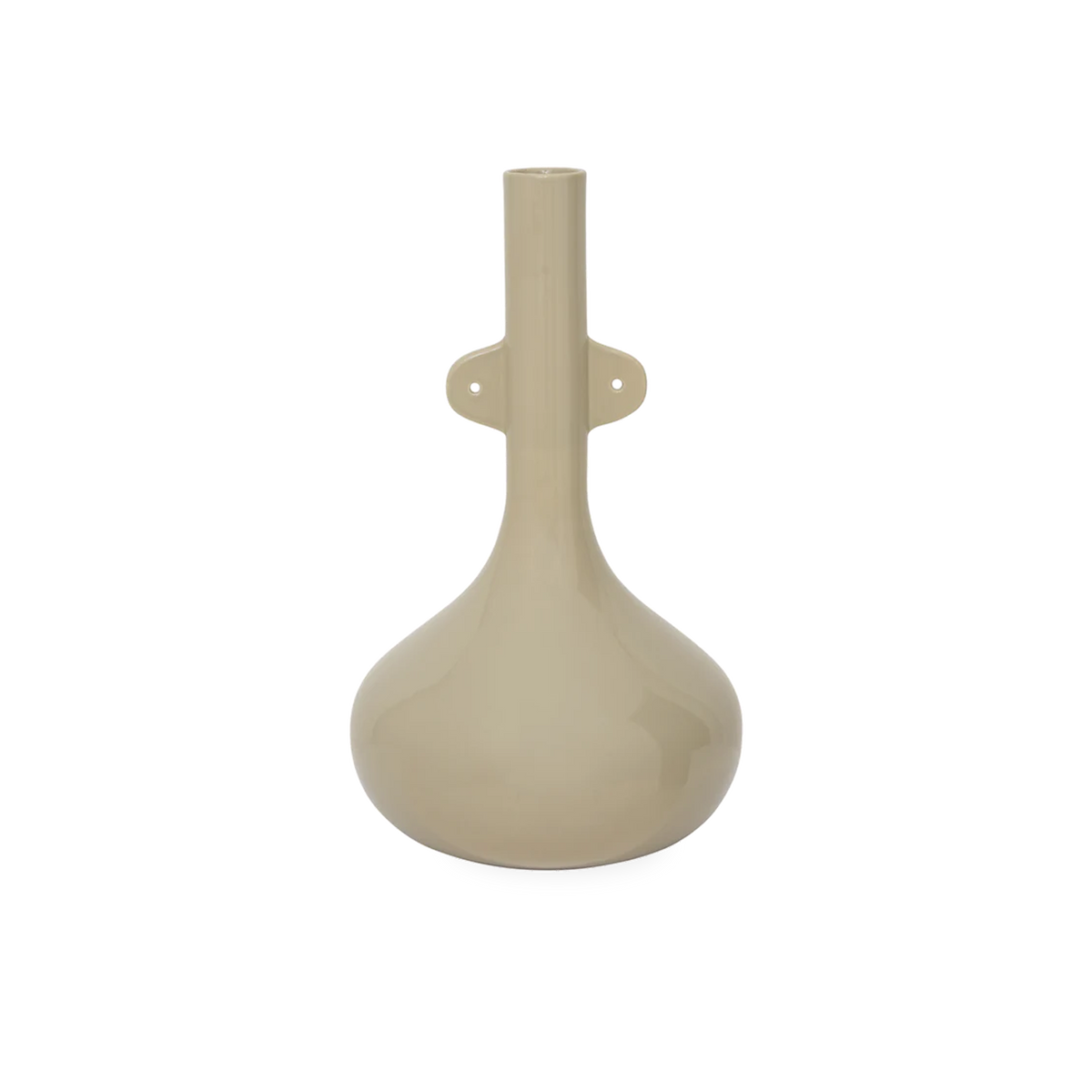 Curvy, playful and full of character, the Figure Ceramic Vase features a bulbous base that tapers off to an elegant, slender neck.