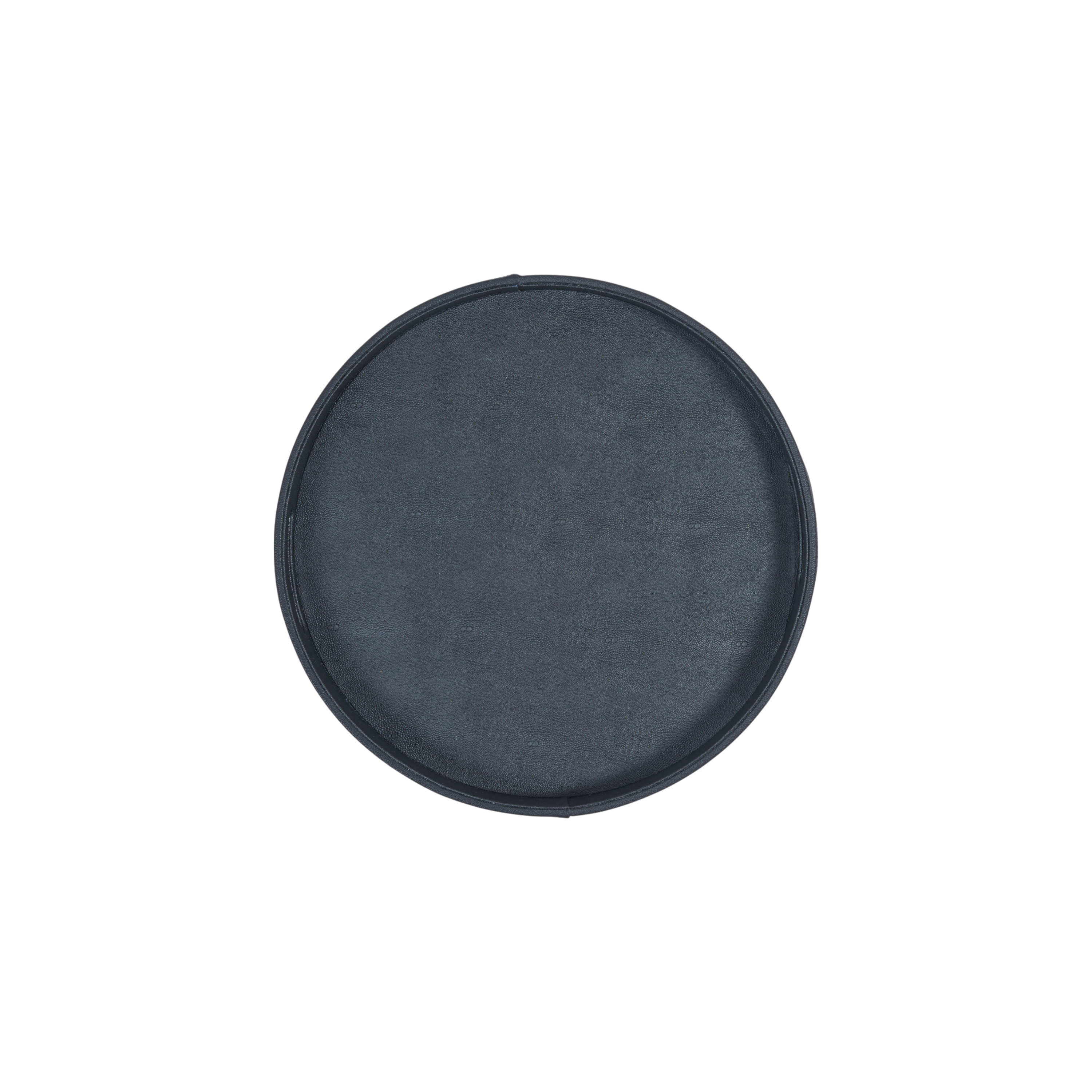 Faux Shagreen Round Tray