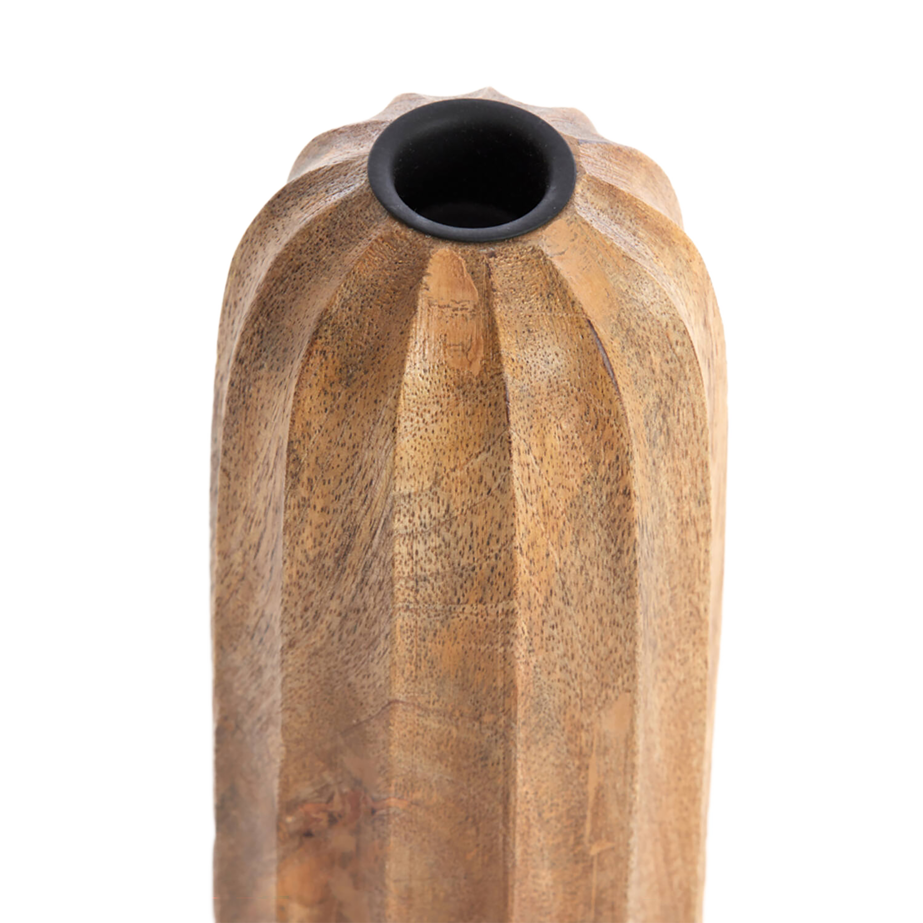 Rounded Wood Candle Holder